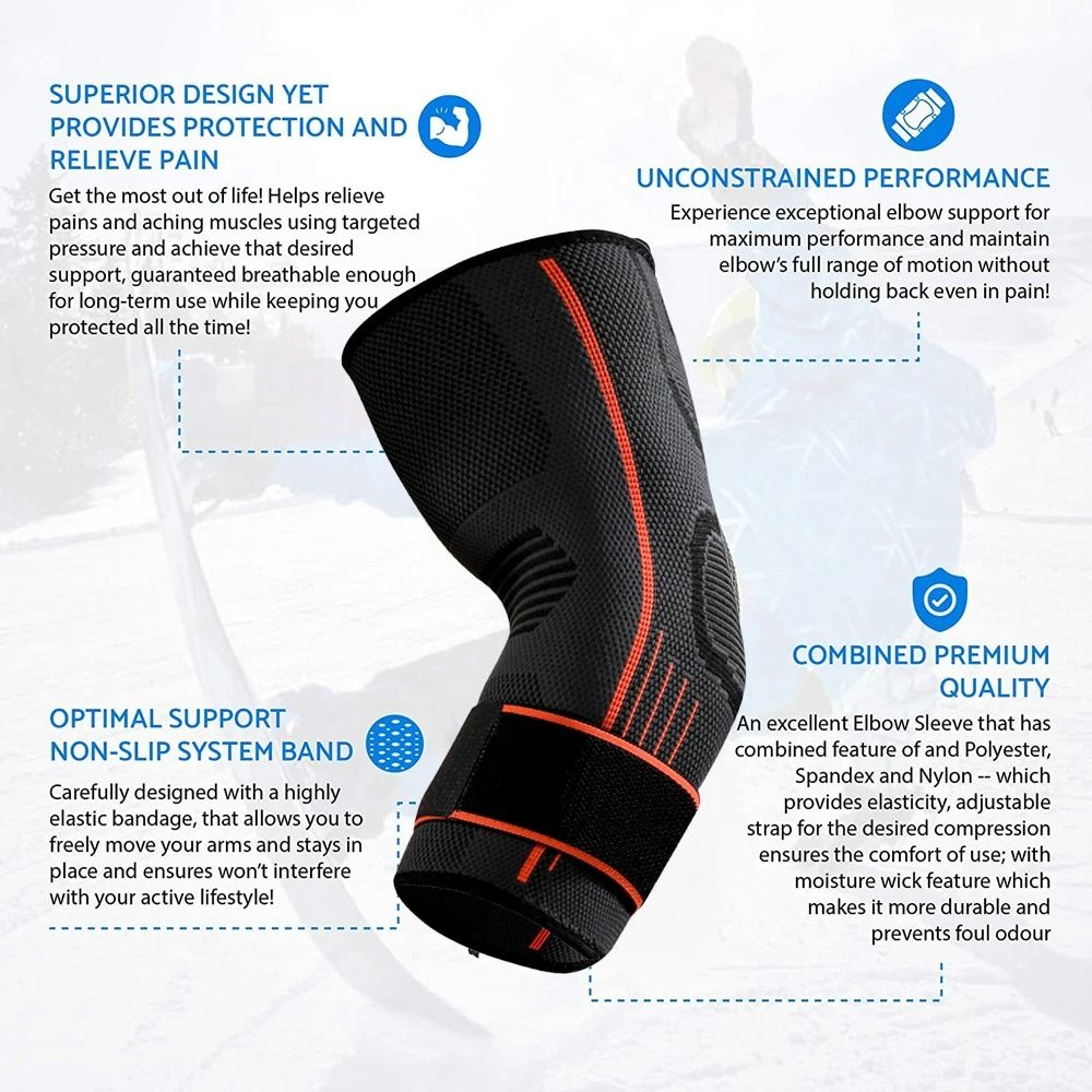 FlexGuard Compression Elbow Sleeve Brace For Pain Relief And Stability 5