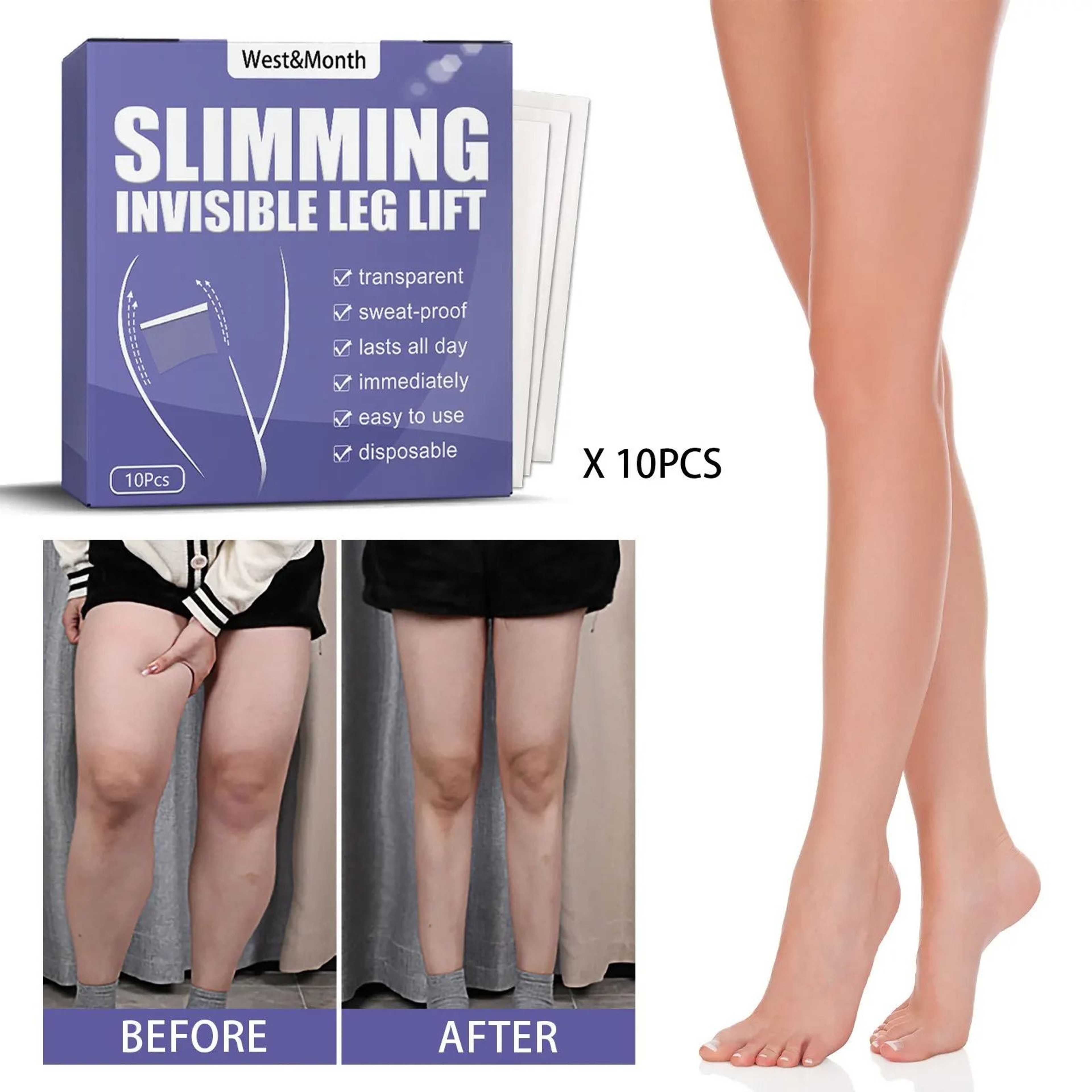 ComfortGuard Invisible Anti Chafing Thigh Patches 10 Piece Set 4