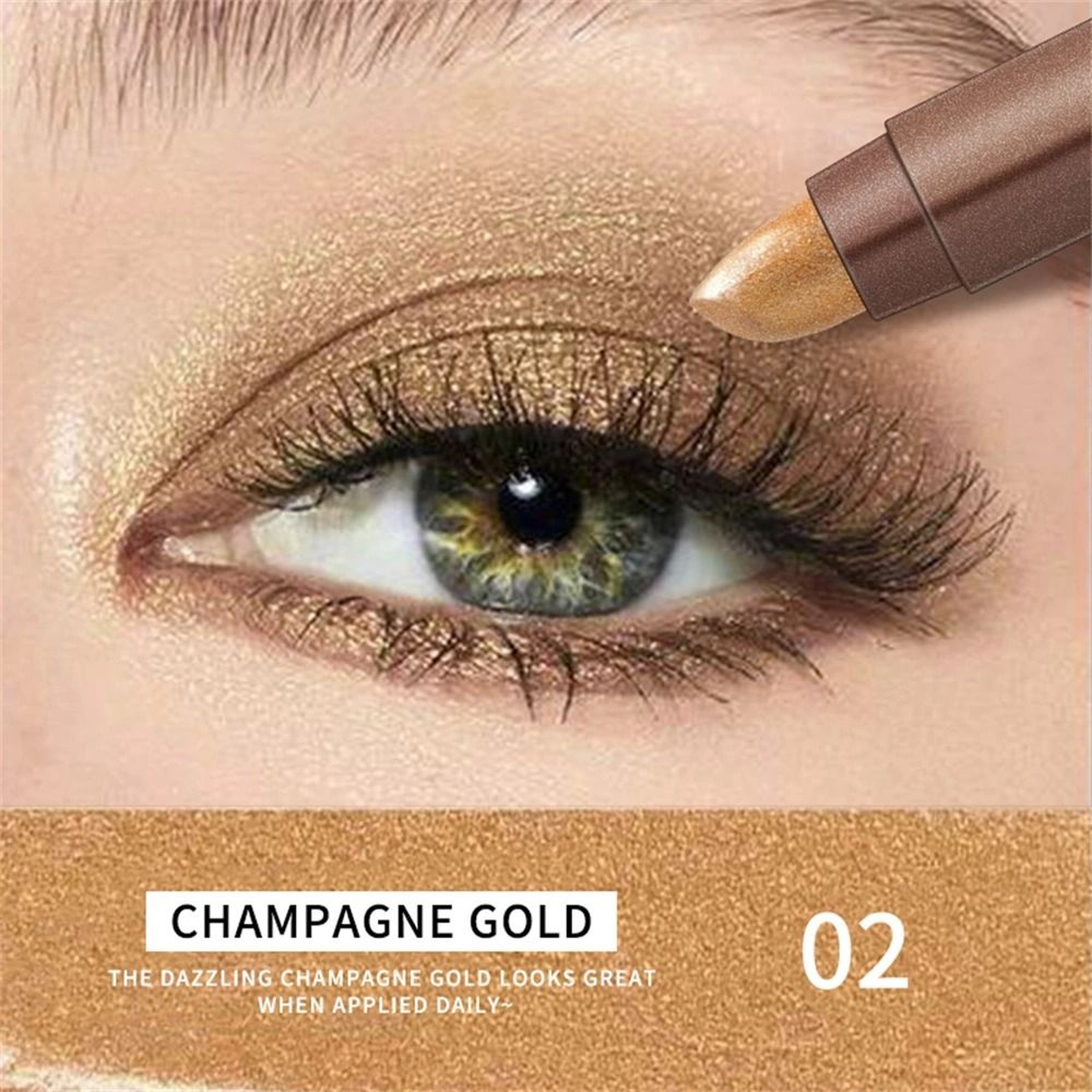 GlowDuo Double Head Waterproof Eyeshadow Stick Shimmer Glitter Crayon 2