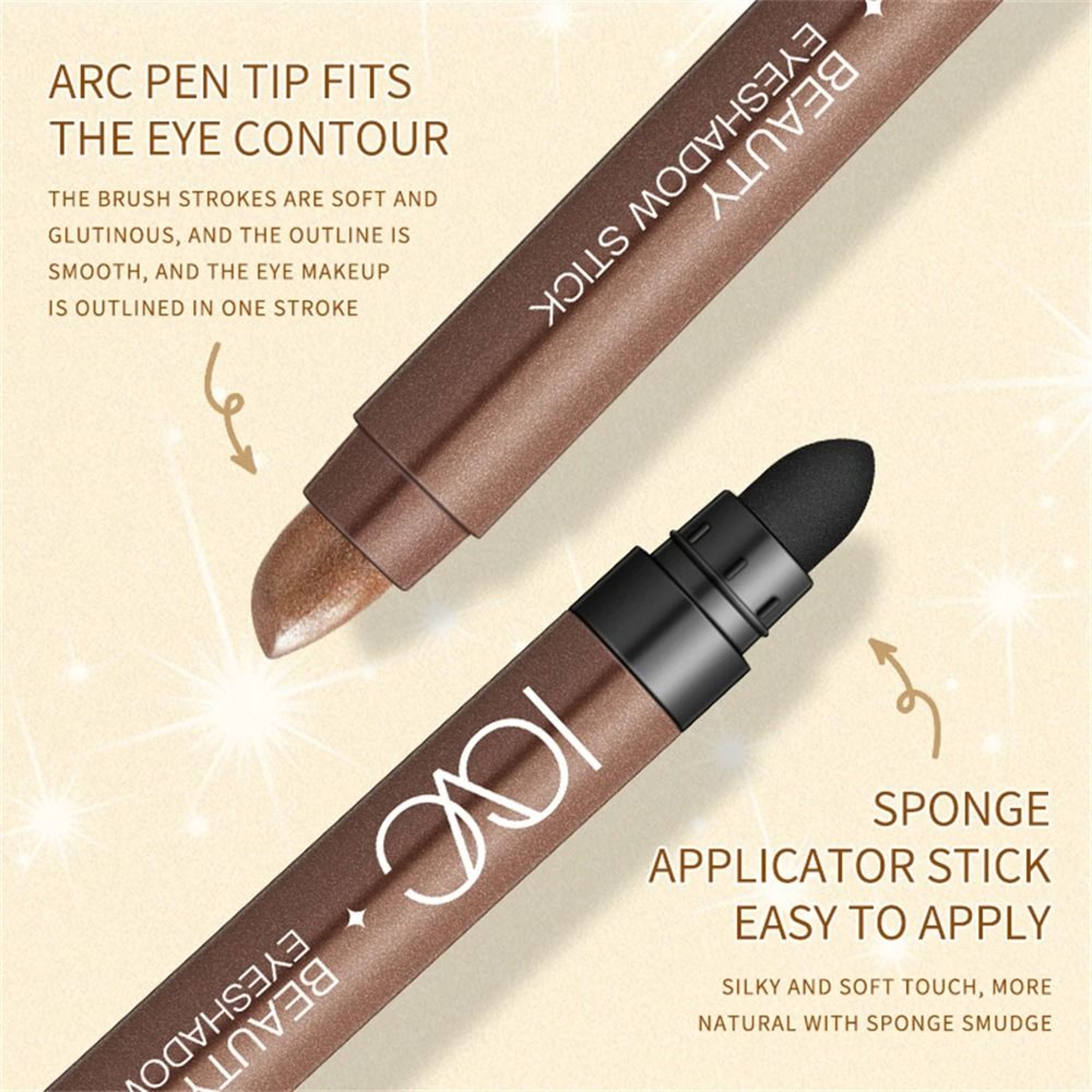 GlowDuo Double Head Waterproof Eyeshadow Stick Shimmer Glitter Crayon 5