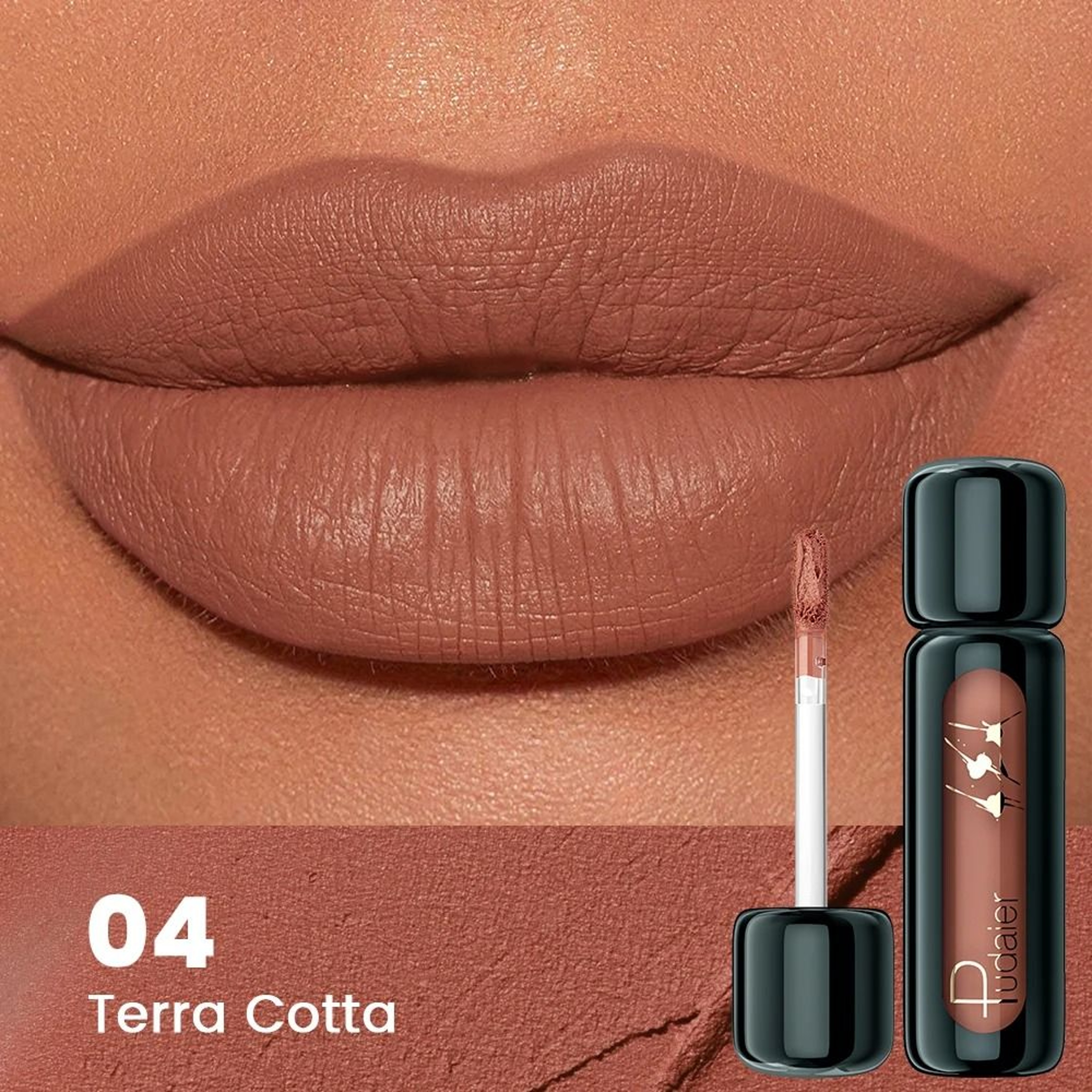 VelvetBloom Matte Velvet Lip Gloss High Pigment Liquid Lip Mud 4