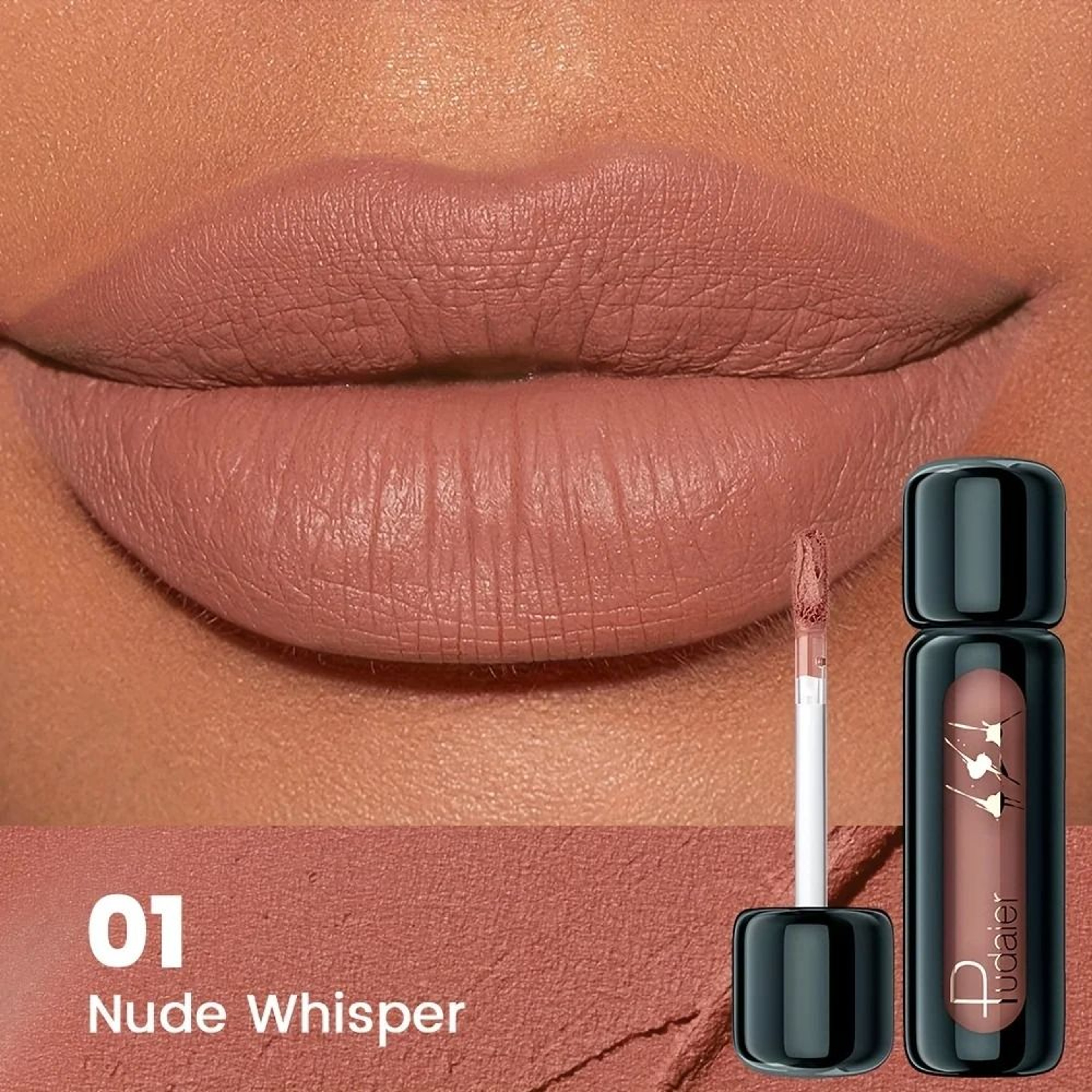 VelvetBloom Matte Velvet Lip Gloss High Pigment Liquid Lip Mud 1