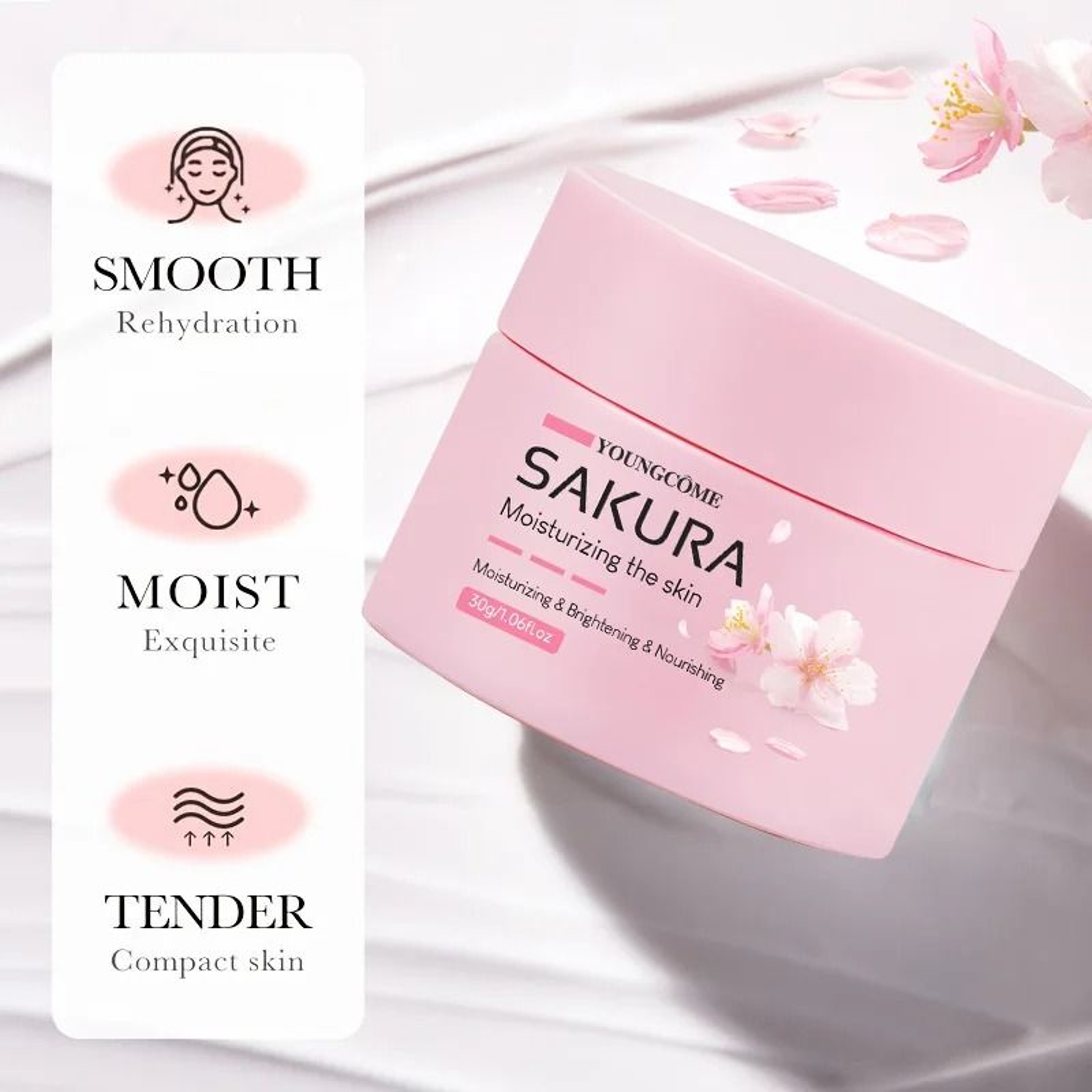 Sakura Glow Anti Aging Moisturizer With Cherry Blossom Essence 4