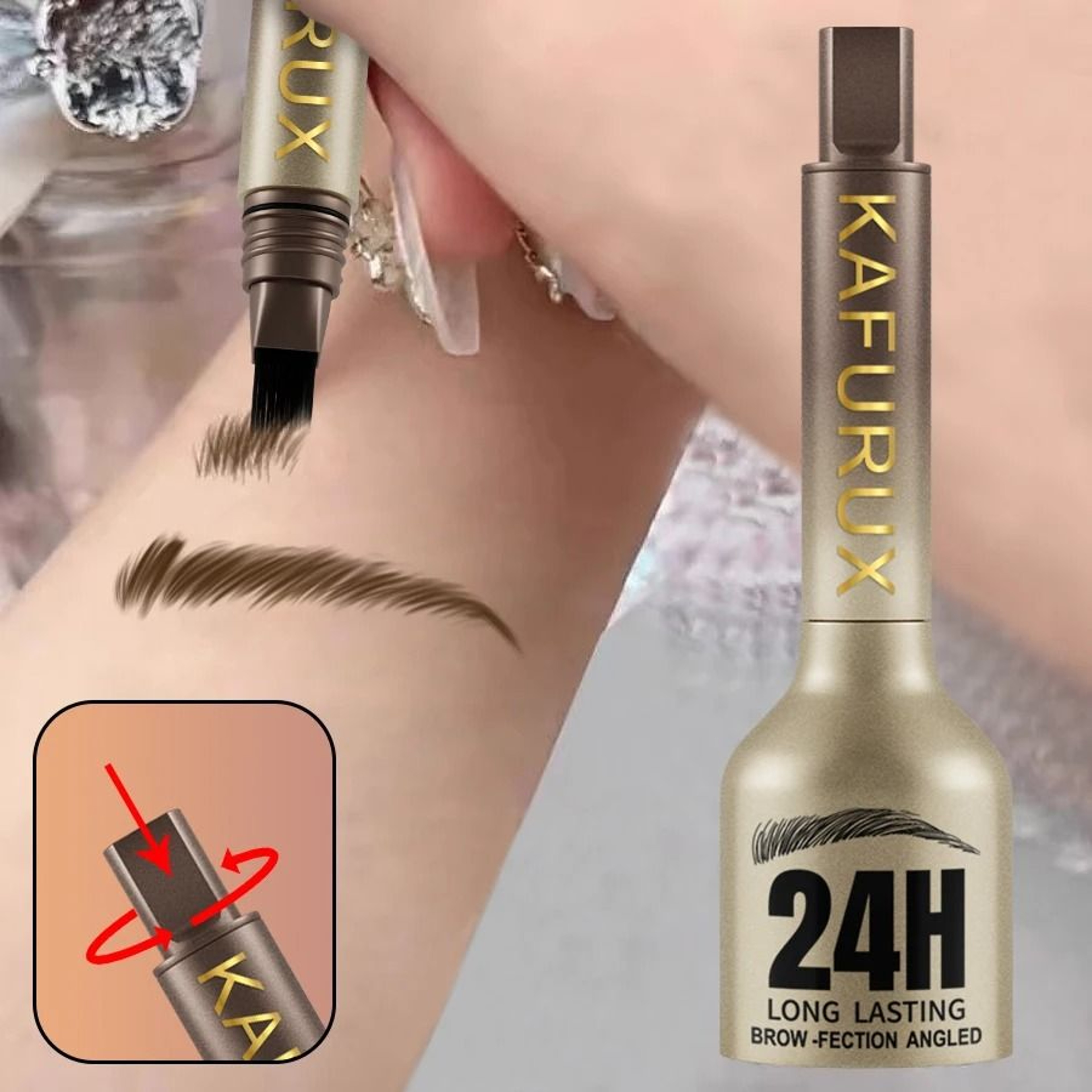 3D Waterproof Eyebrow Pencil With Brush For Natural Long Lasting Brows 5