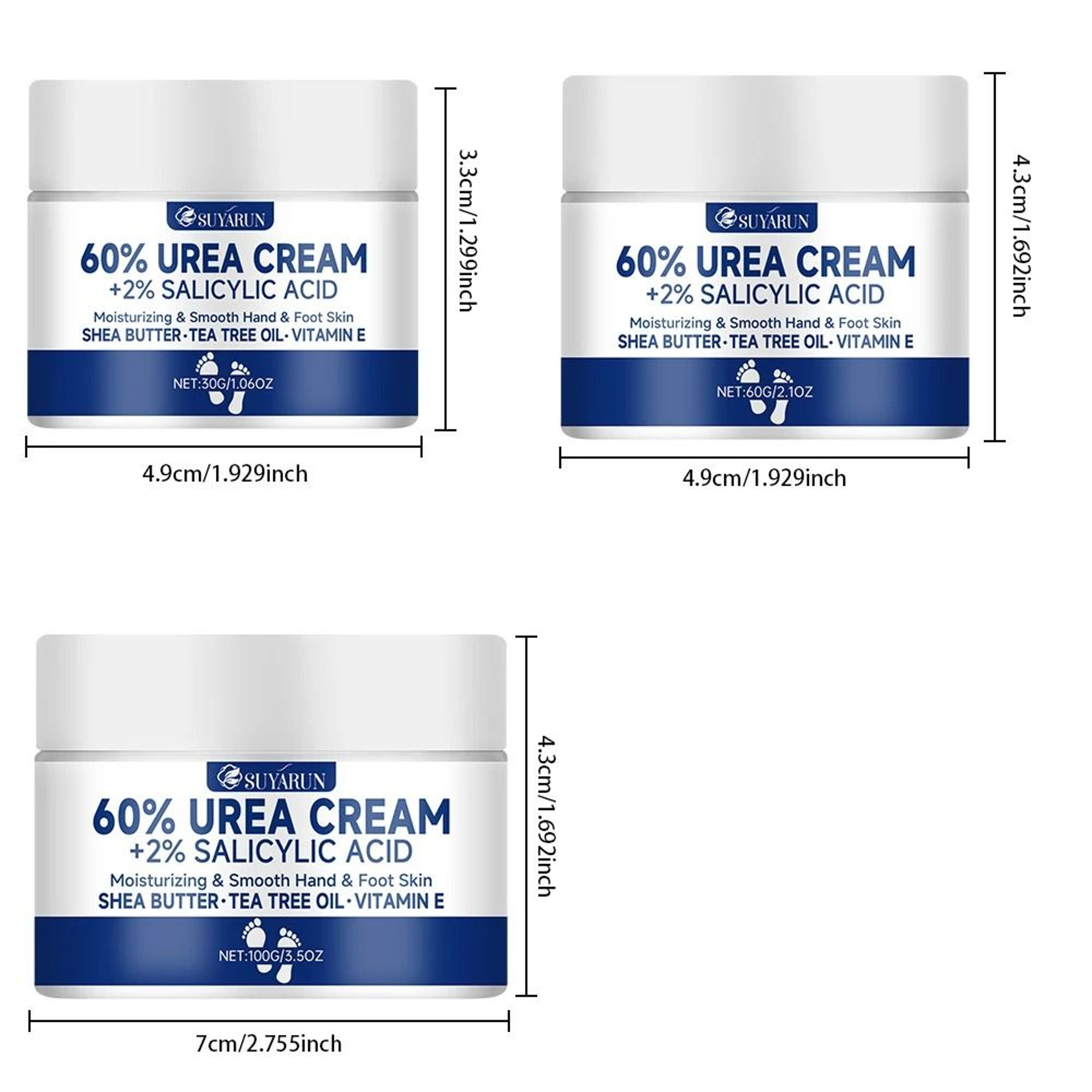 SUYARUN 60 Percent Urea Foot Cream For Cracked Heels And Callus Care 4
