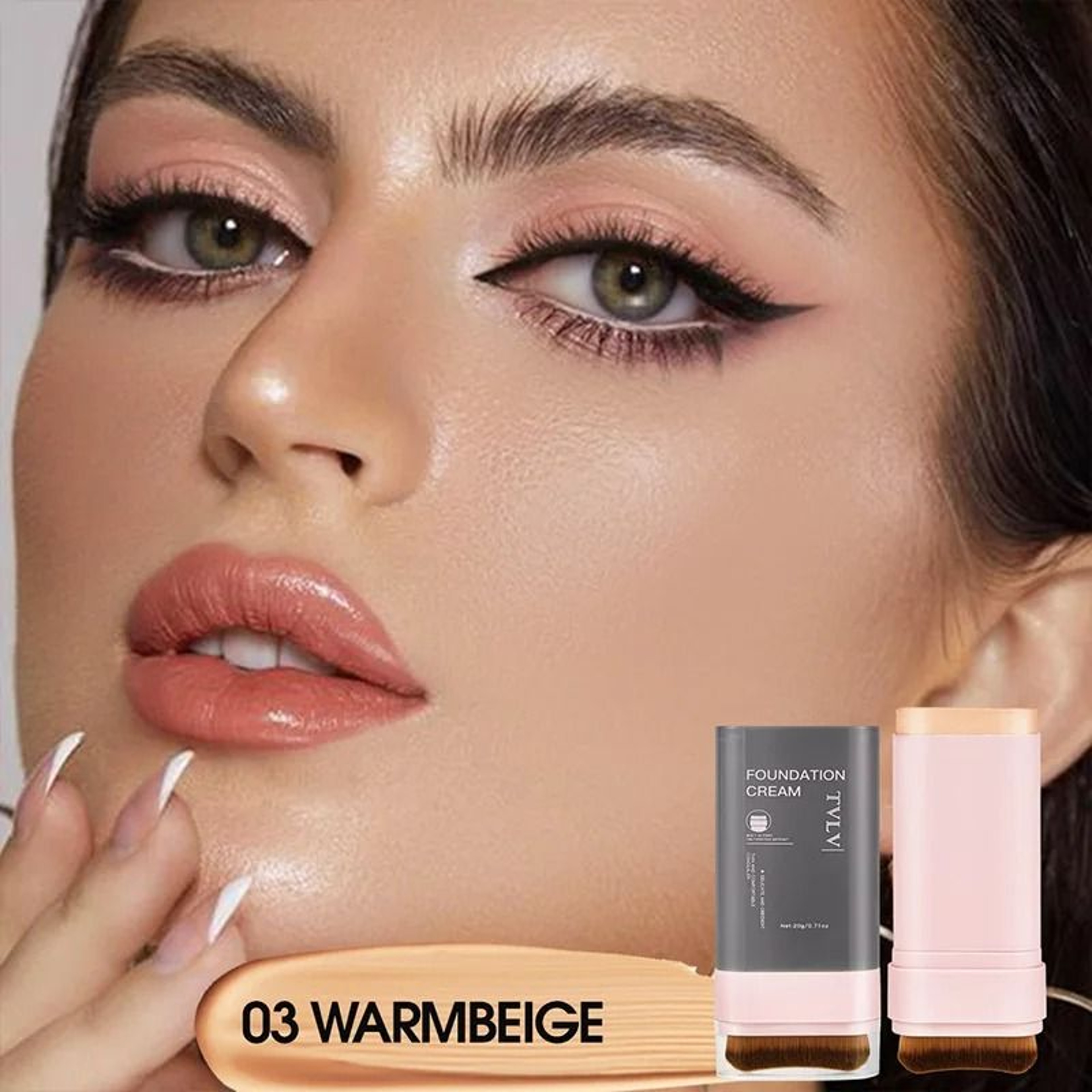 TVLV Waterproof Concealing Foundation Stick With Built In Brush 3