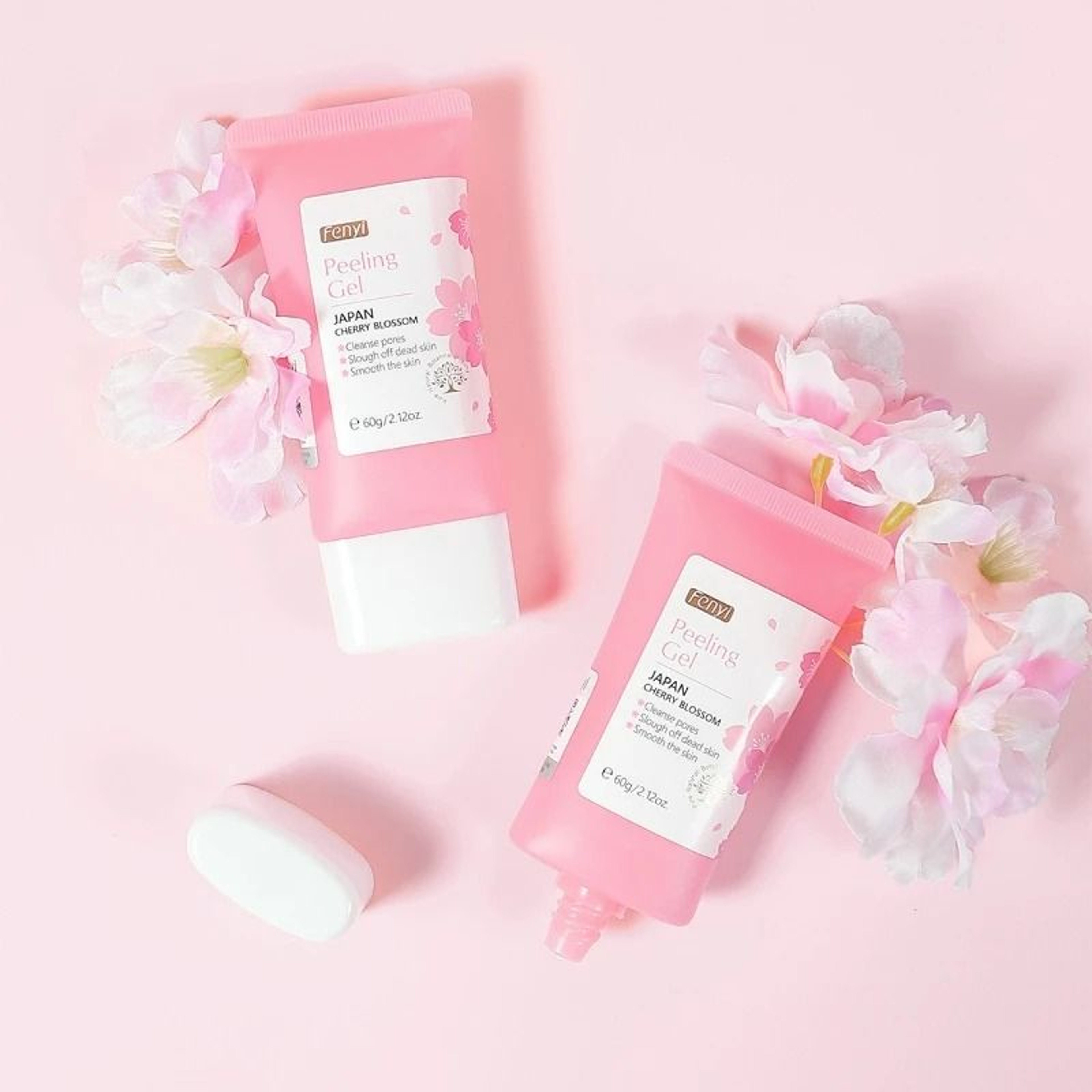 Cherry Blossom Facial Peeling Gel Moisturizing Exfoliator 60g 2