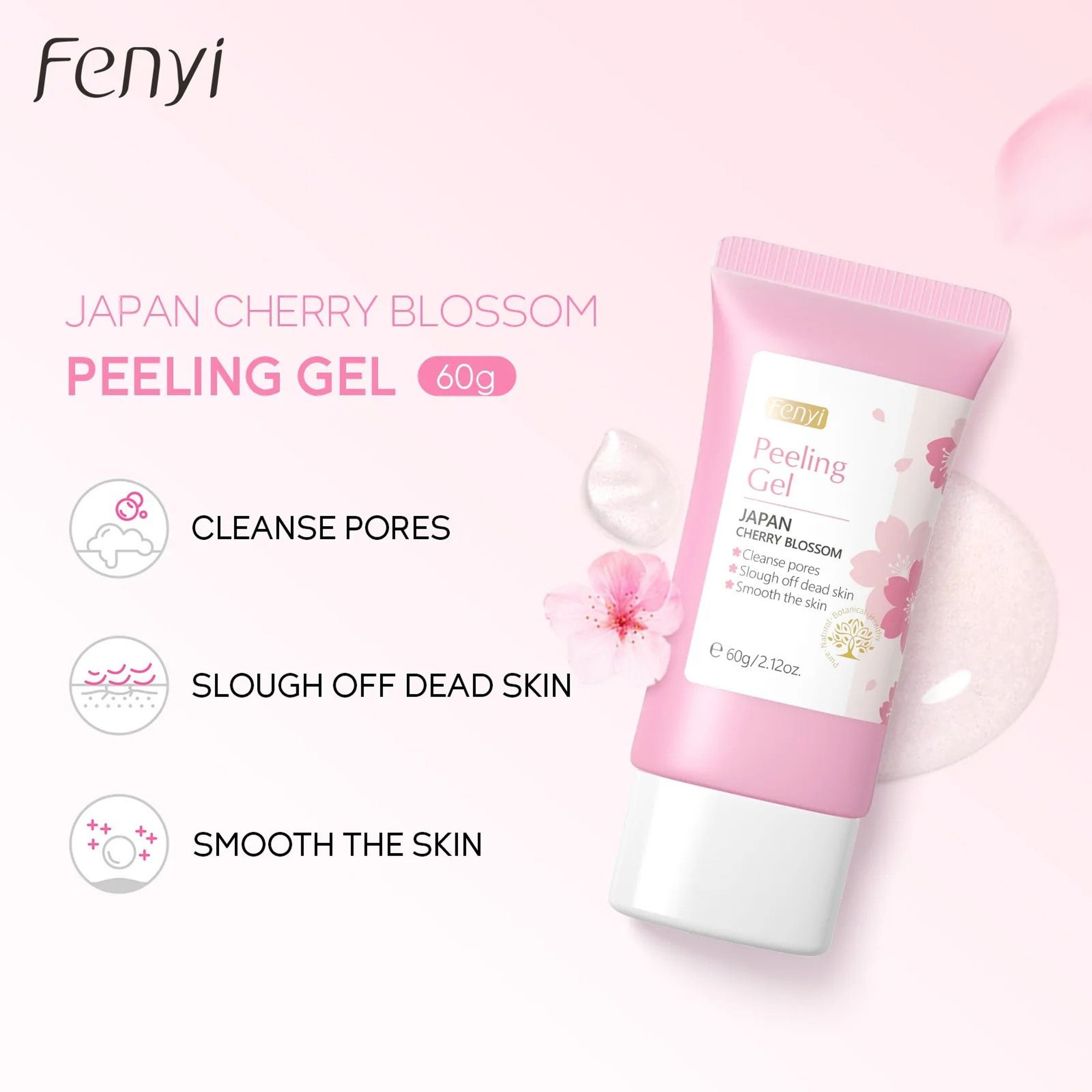 Cherry Blossom Facial Peeling Gel Moisturizing Exfoliator 60g 3