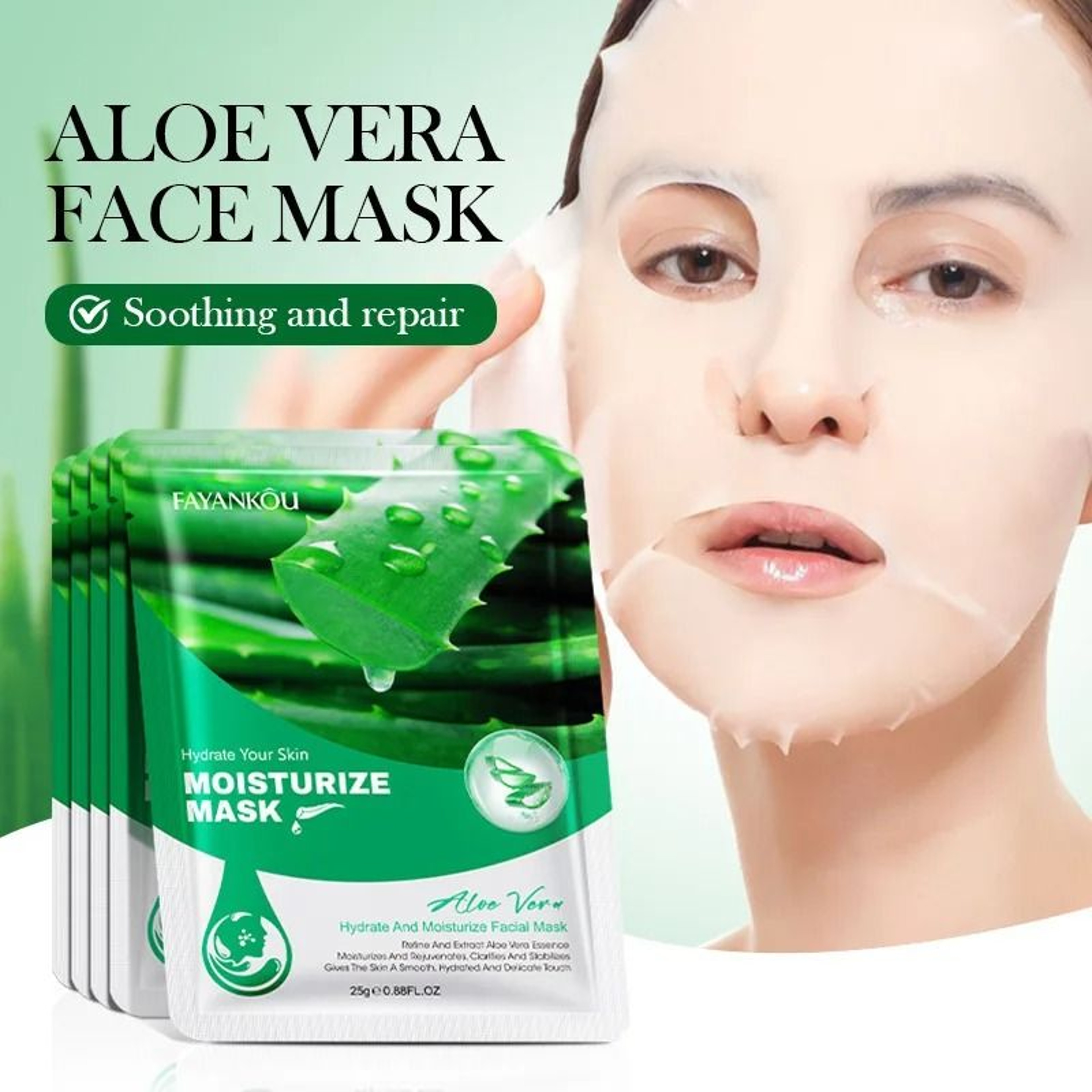 10pcs Fruit Extract Moisturizing And Brightening Facial Mask Set 1