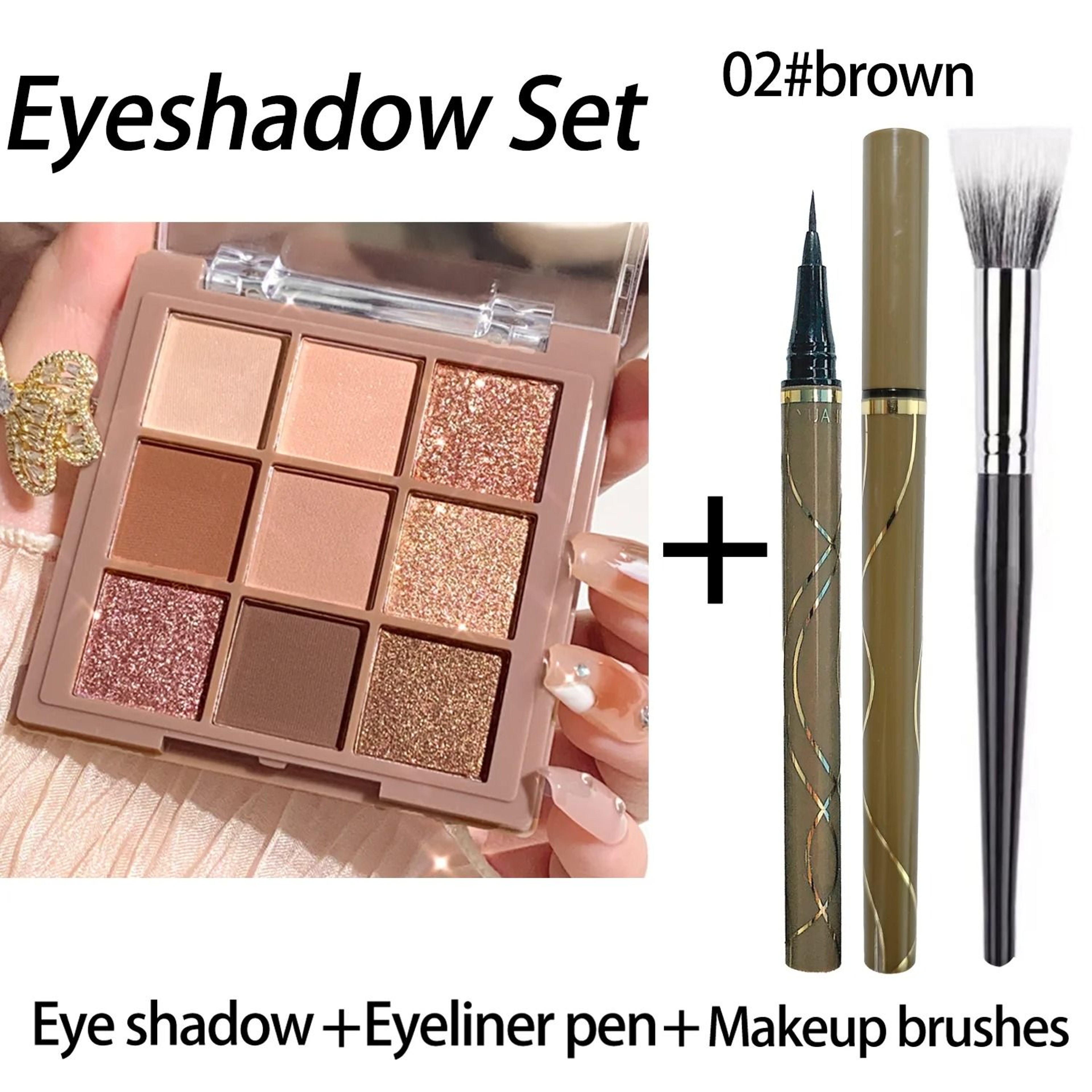 Slim Waterproof Brown Liquid Eyeliner Pen Long Lasting 12