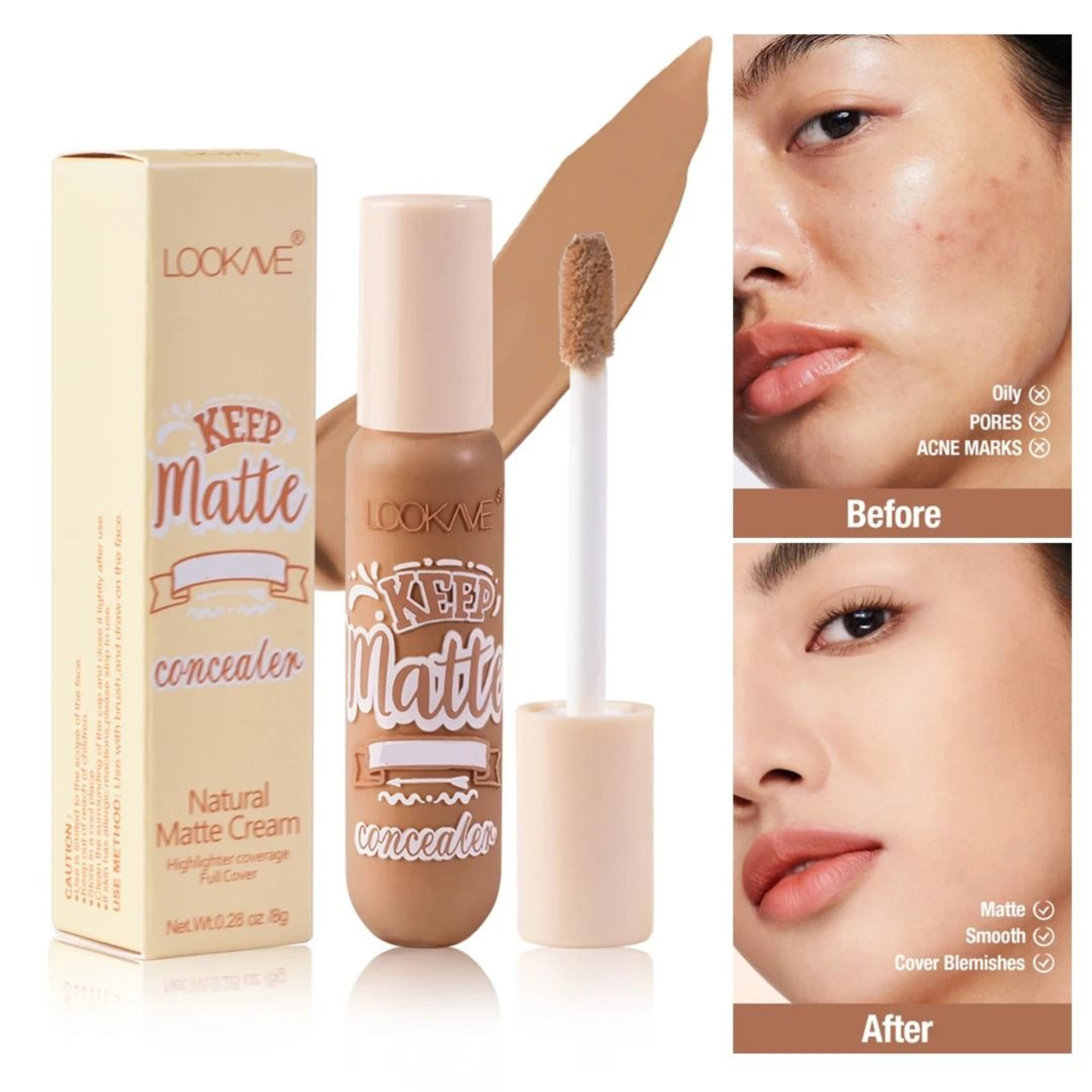 Moisturizing Full Coverage Liquid Concealer Stick Foundation 9