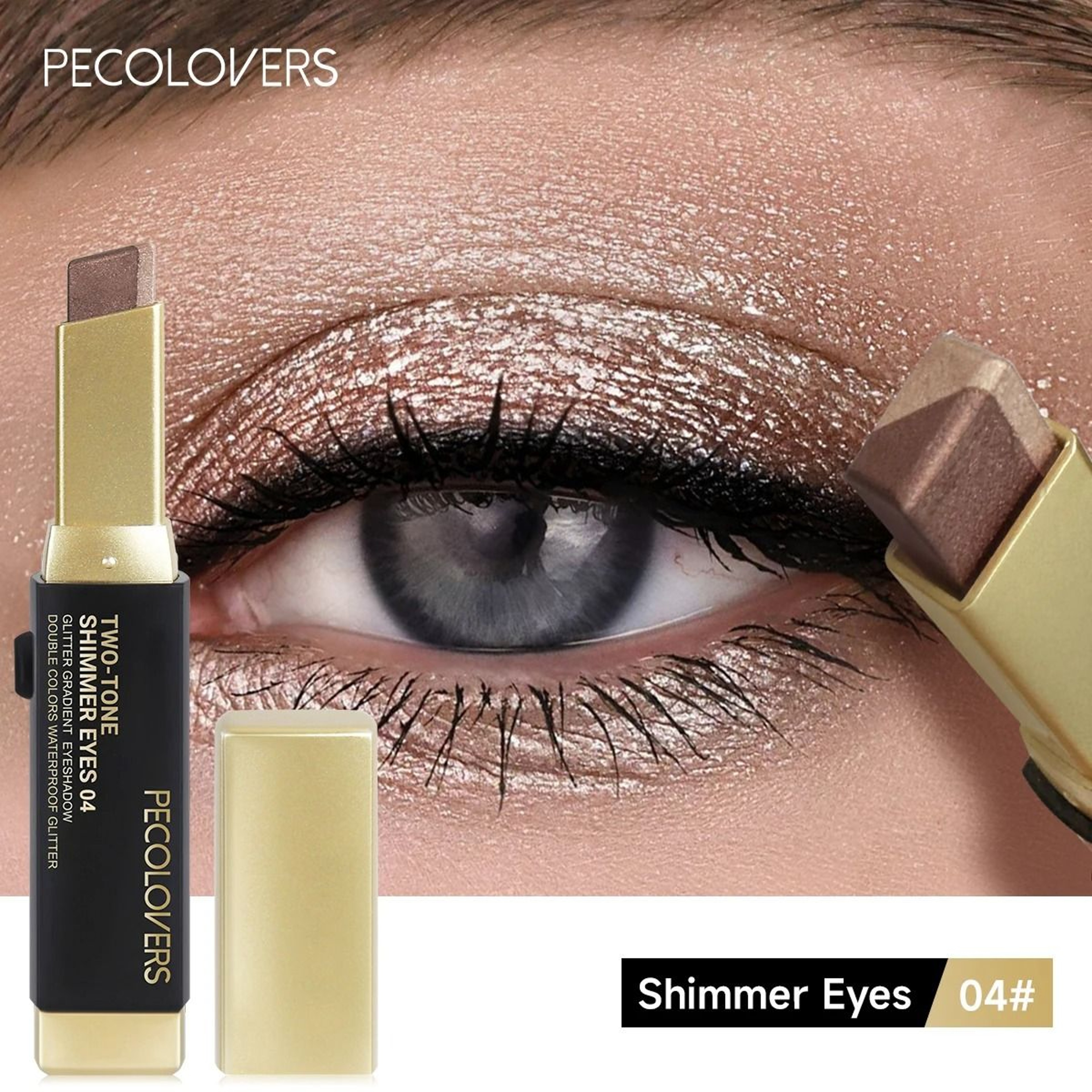 Dual Tone Pearlescent Eyeshadow Stick Waterproof Long Lasting 4