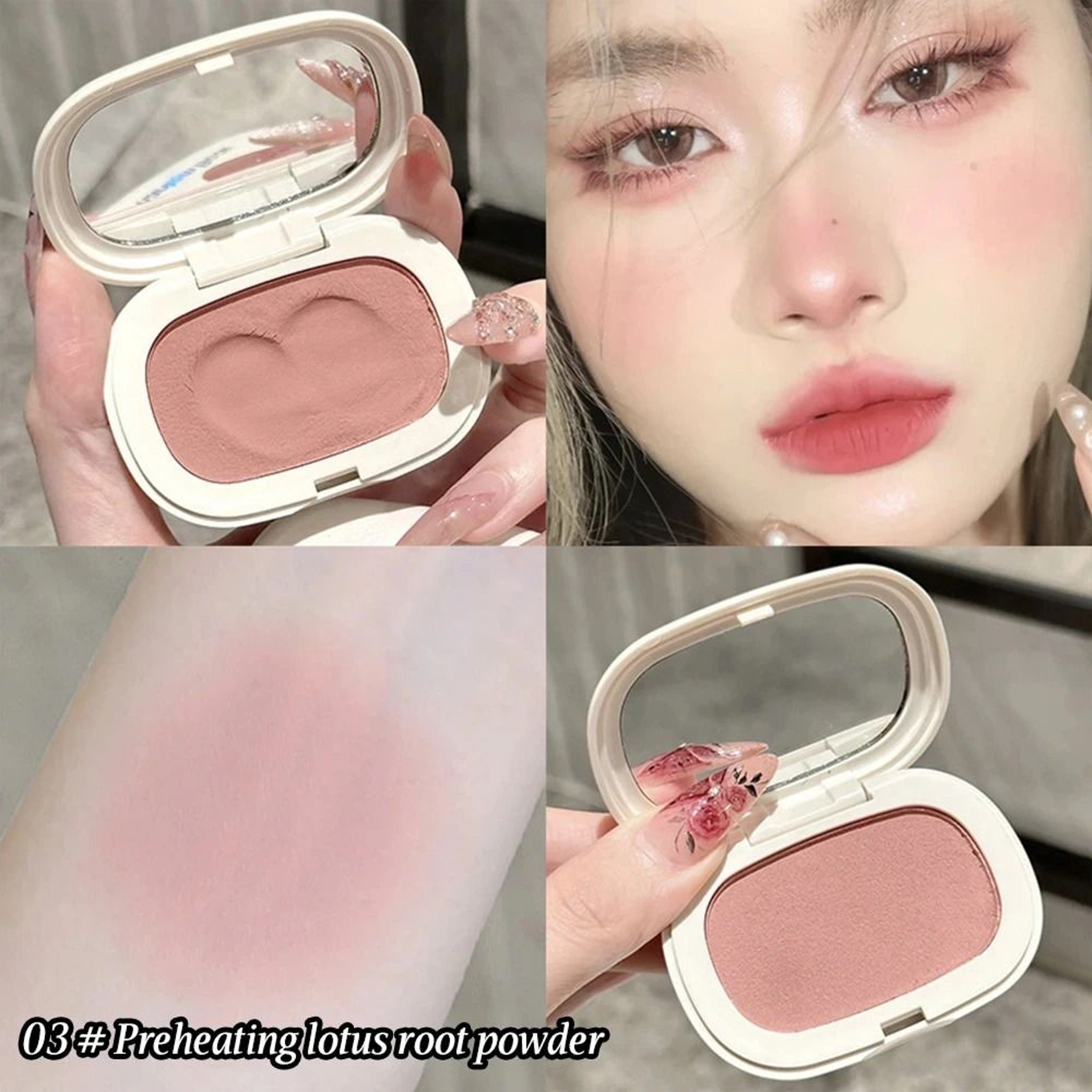 Silky Natural Matte Blush Cream Long Lasting High Pigment Finish 3