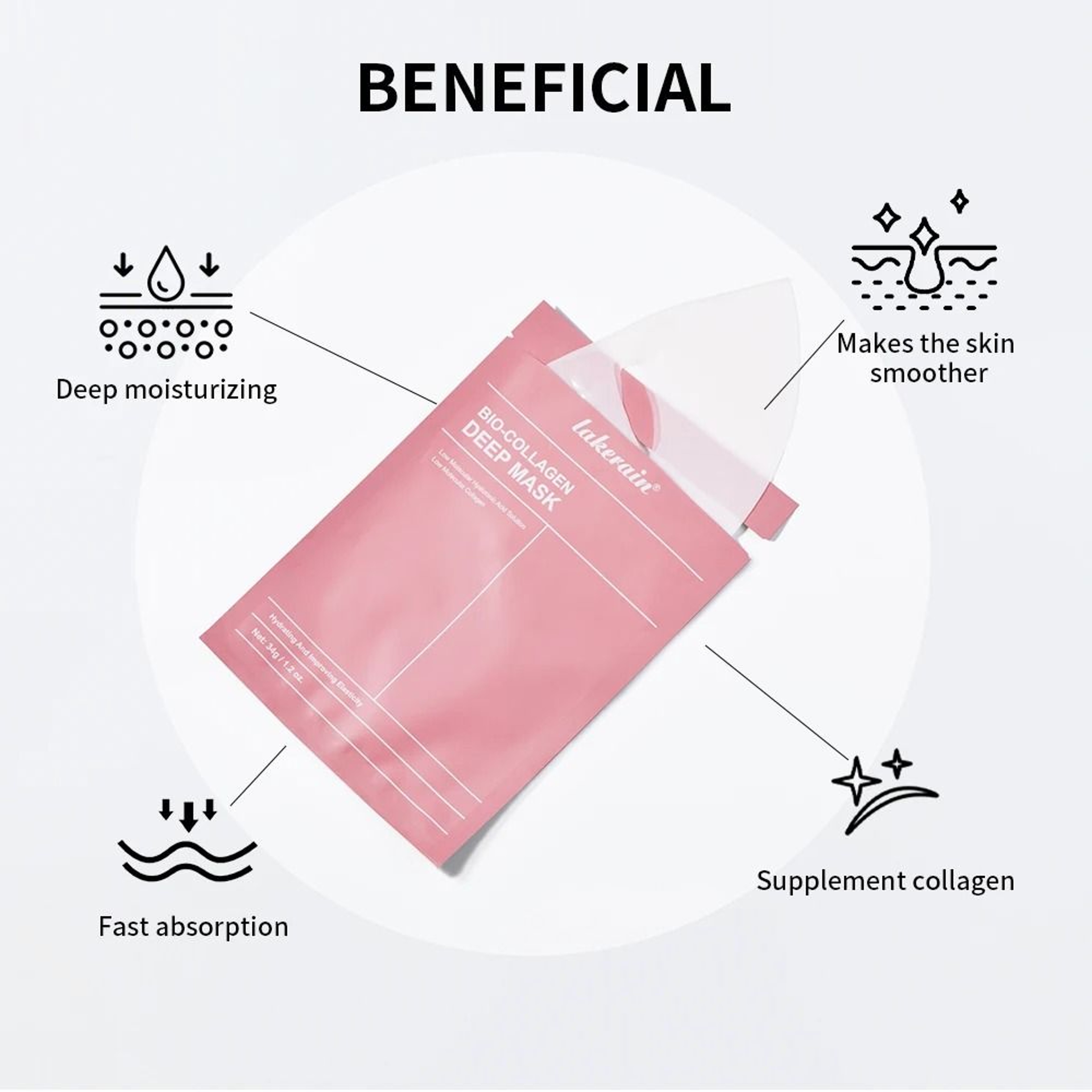 Bio Collagen Real Deep Hydrating Overnight Hydrogel Face Mask 10