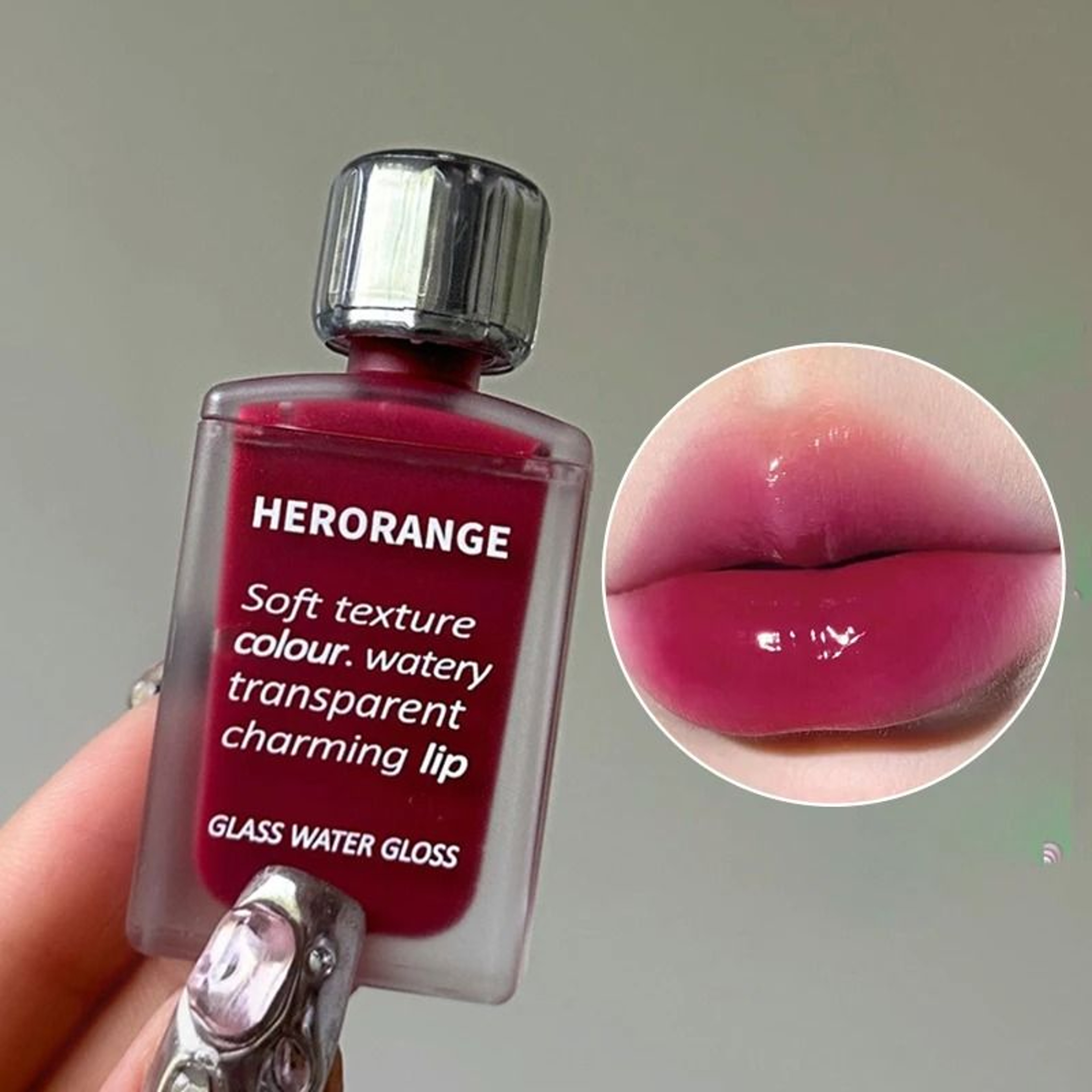 HERORANGE Glass Shine Lip Lacquer Long Wear Hydrating Lip Gloss 8