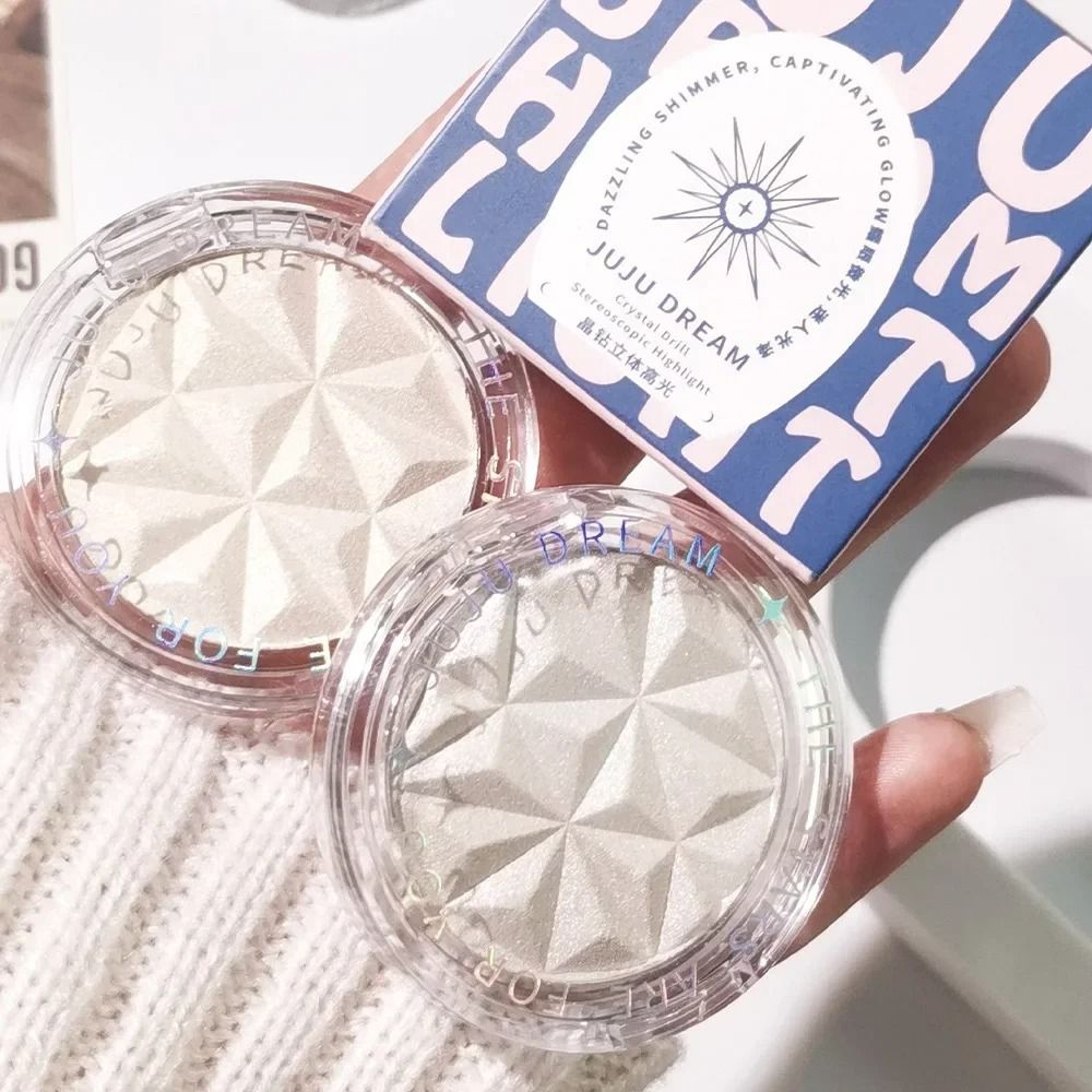 Diamond Glow 2 Color Highlighter Palette For Radiant Contour 0