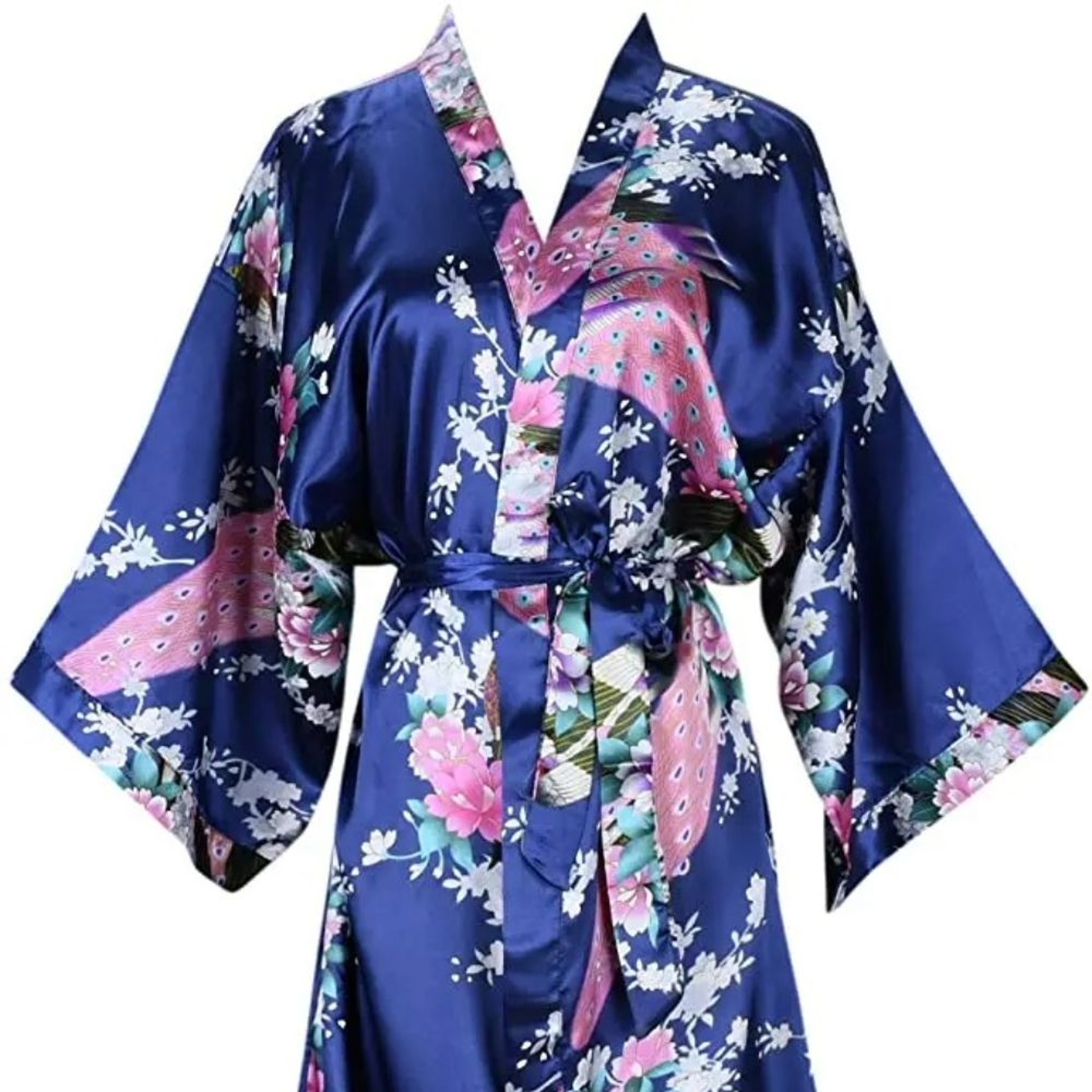 Floral Satin Kimono Robe For Bride And Bridesmaid 6