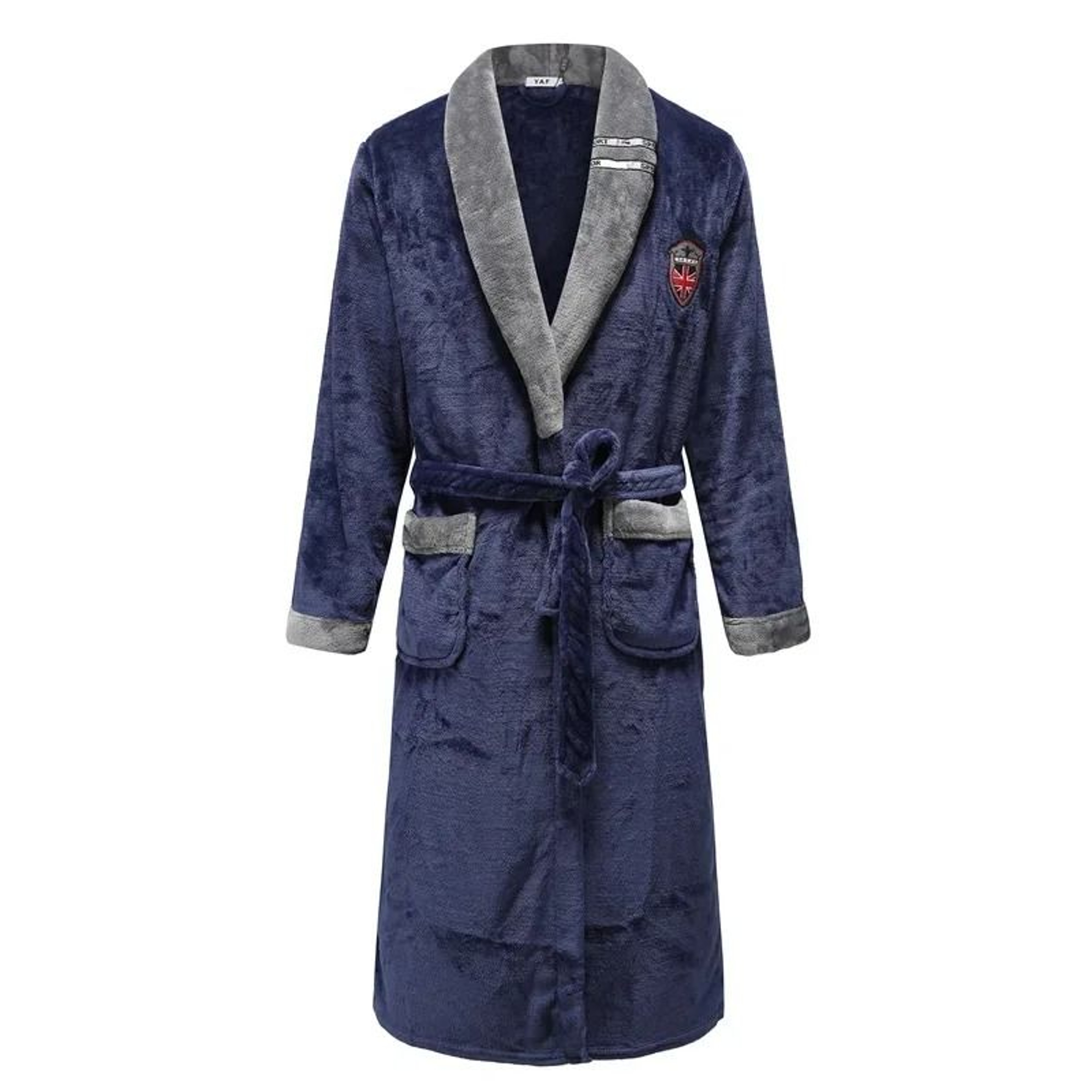 Plus Size Thick Flannel Mens Kimono Bathrobe For Autumn And Winter 8