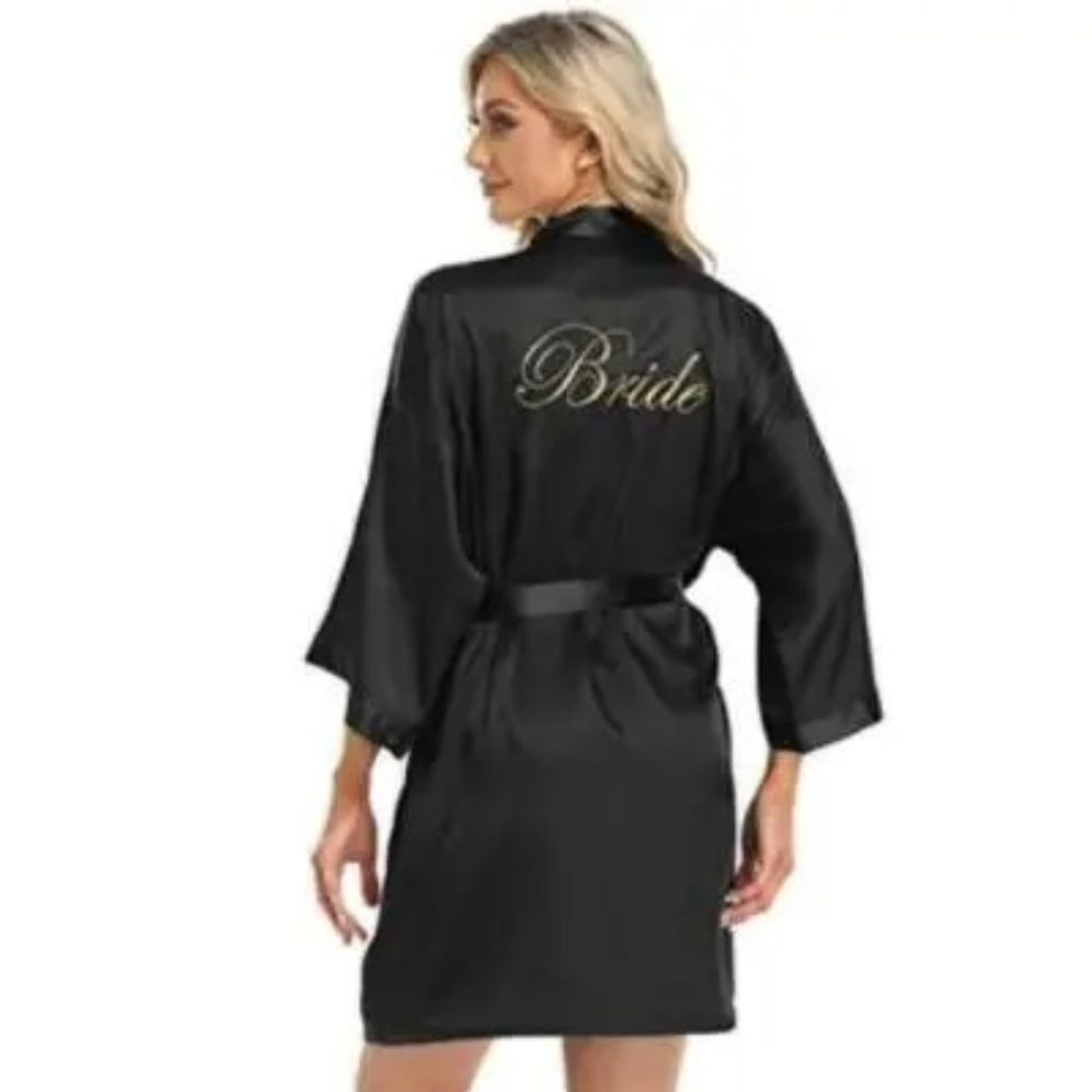 Floral Bride Bridesmaid Short Kimono Robe For Wedding Party 8