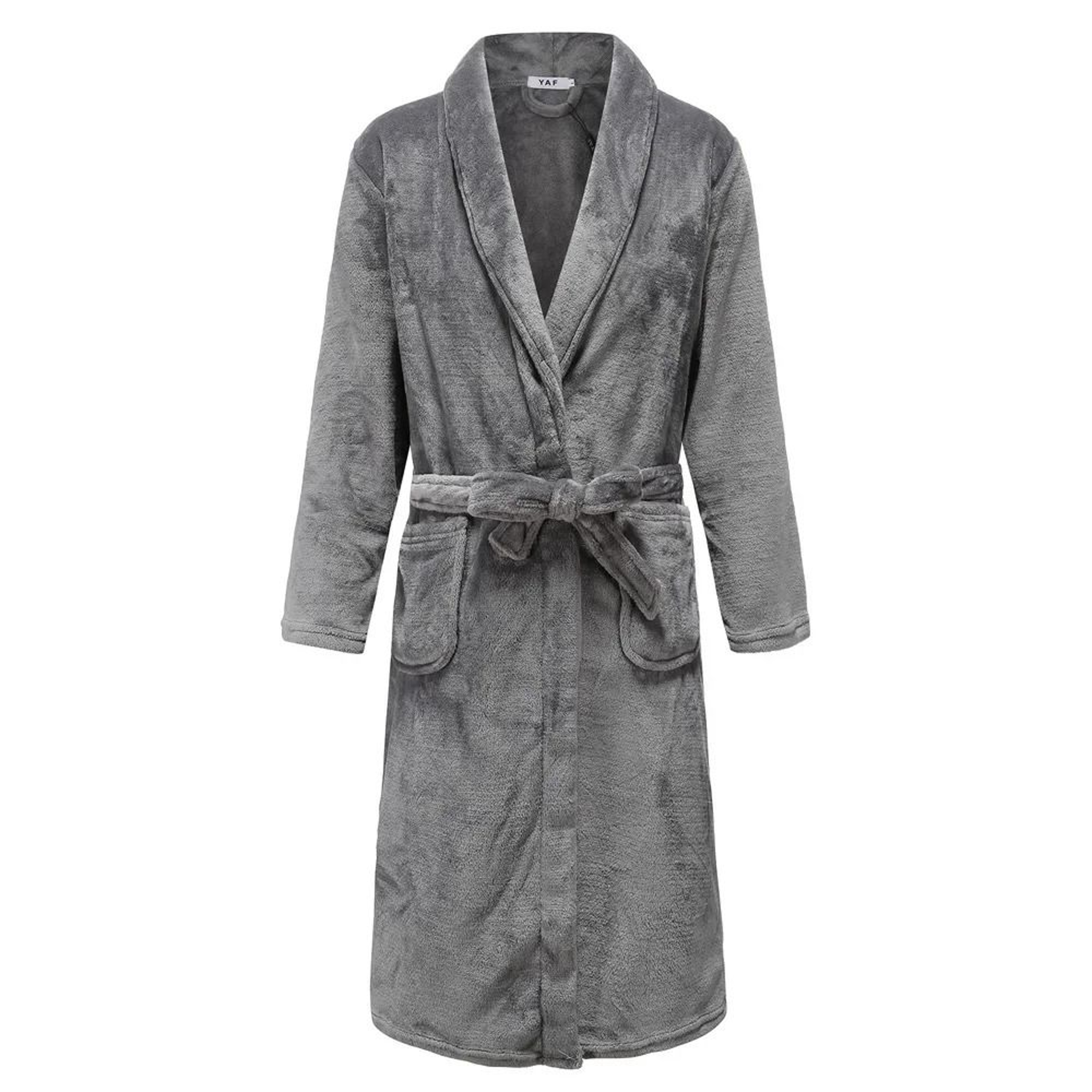 Winter Thick Coral Fleece Couple Robe Plush Flannel Kimono Gown 11