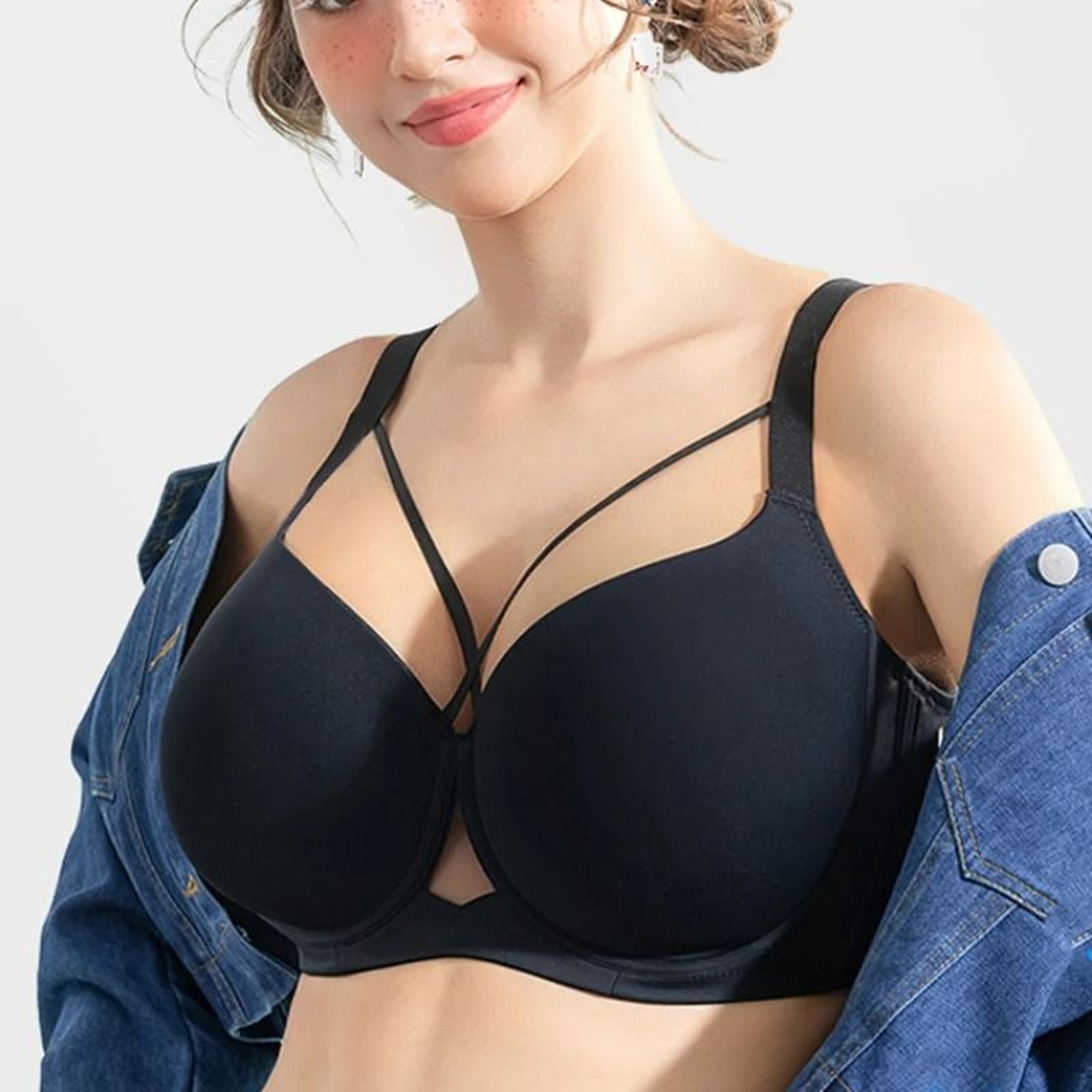 Large Size Seamless Push Up Lingerie Bra Wireless Anti Sagging Support 7