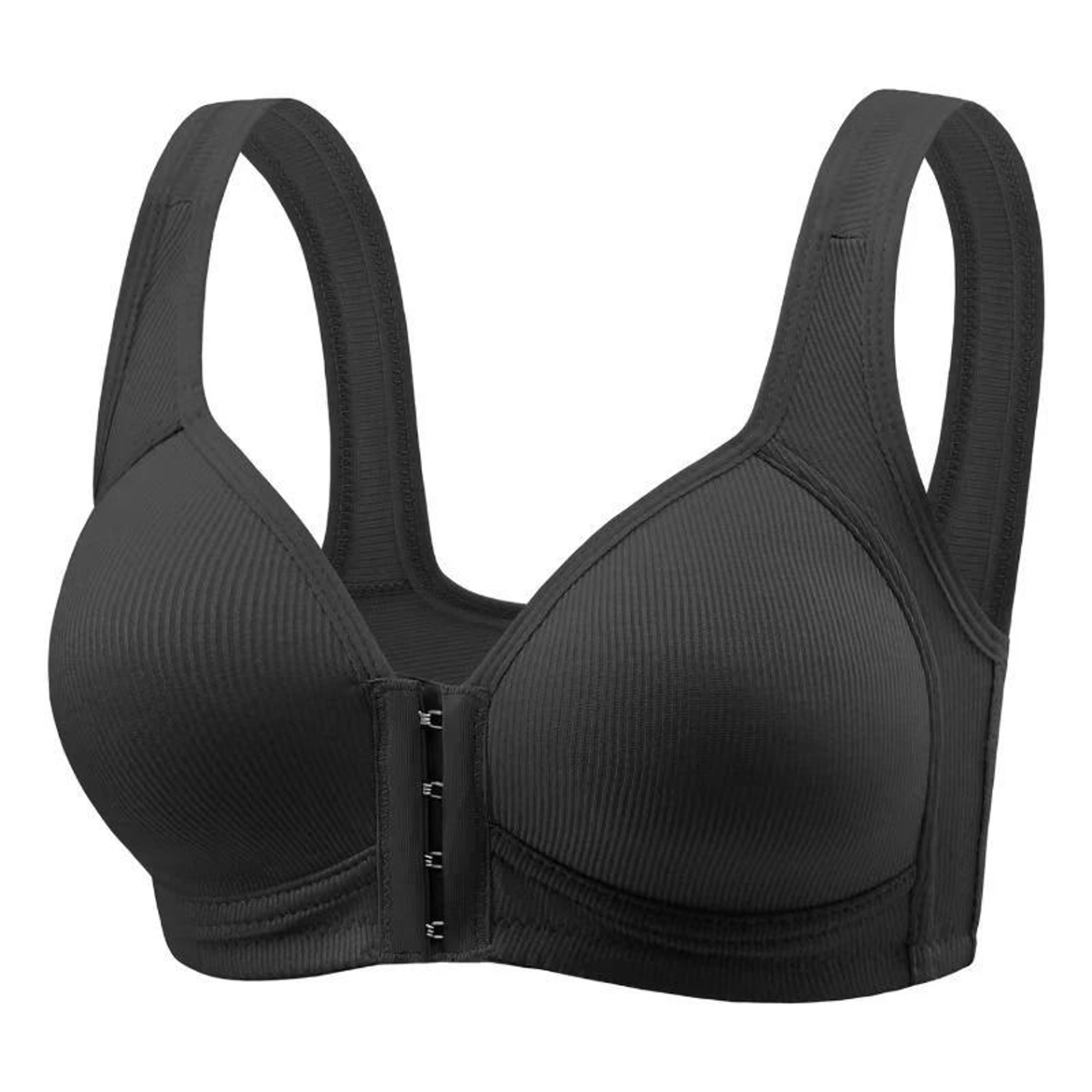 Fallsweet Seamless Front Closure Wire Free Push Up Bralette Full Coverage 2