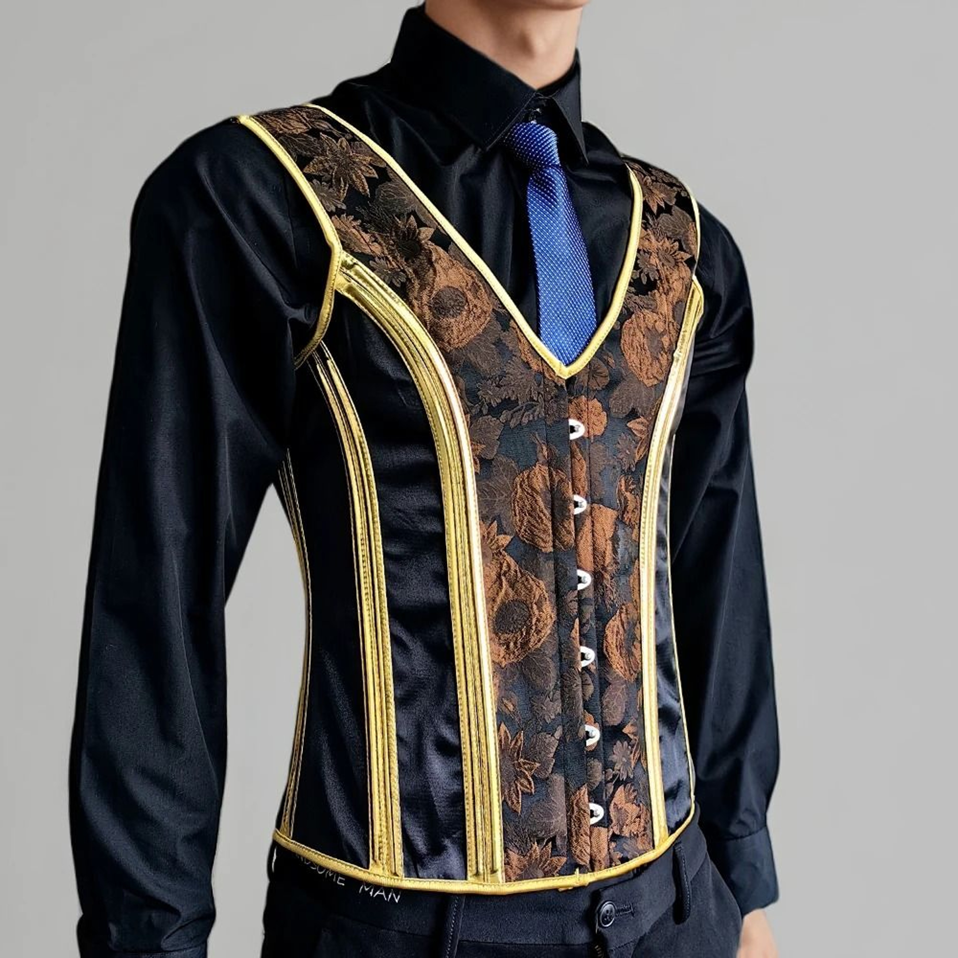 RegalFit Mens Waist Trainer Corset Slimming Vintage Waistcoat 3