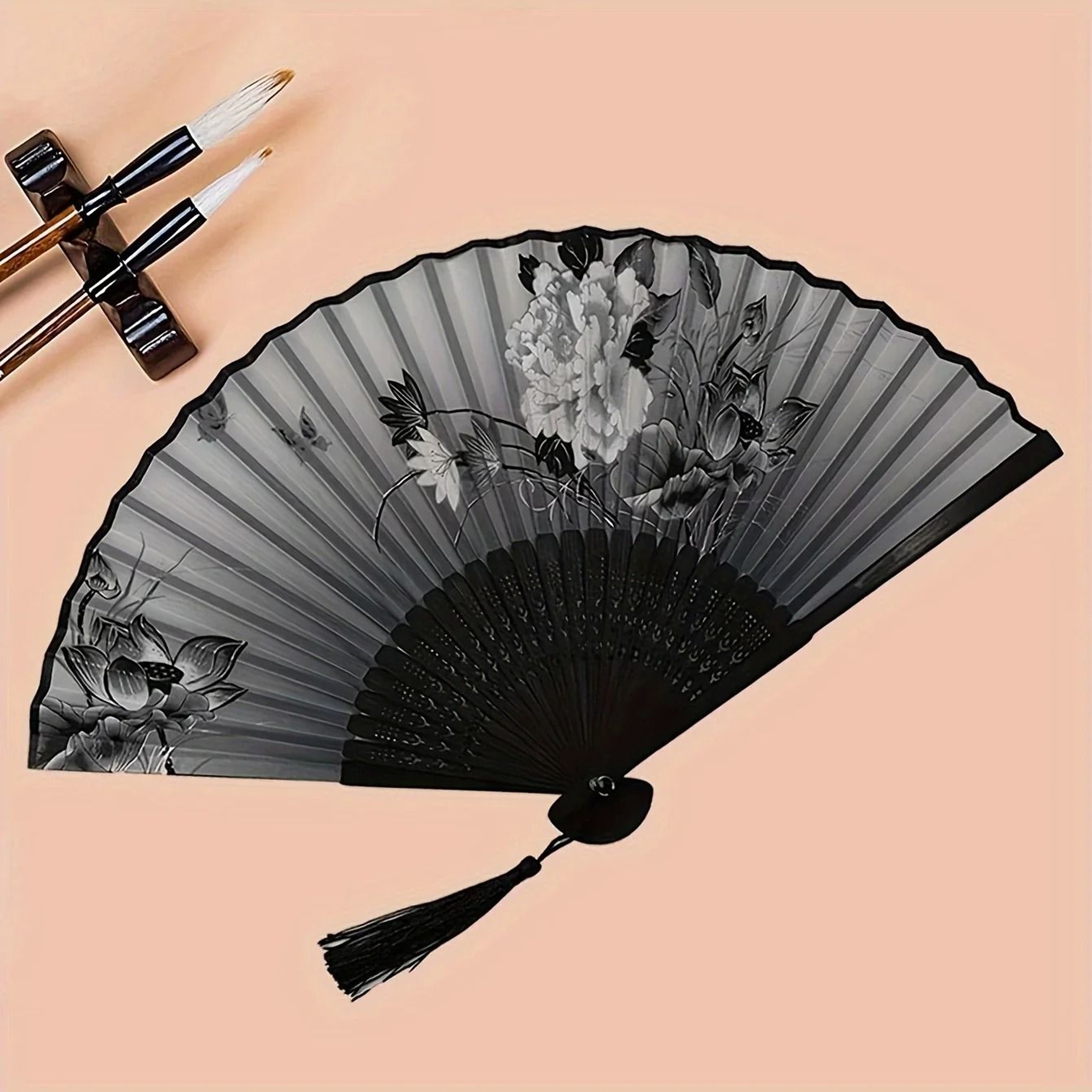 Multi Colored Bamboo Folding Hand Fan For Weddings And Parties 4