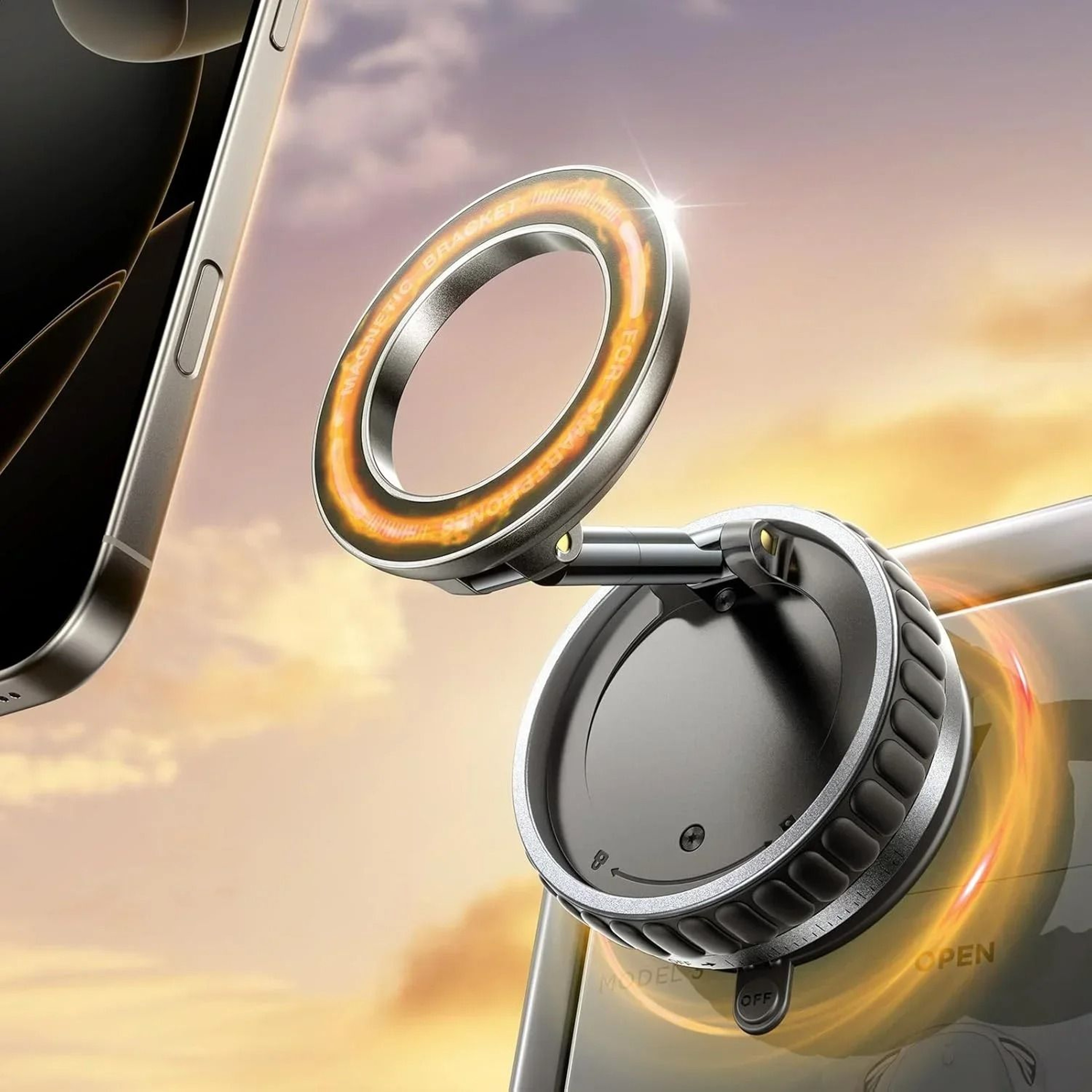 UltraGrip 360 Vacuum Magnetic Car Phone Holder For MagSafe 10