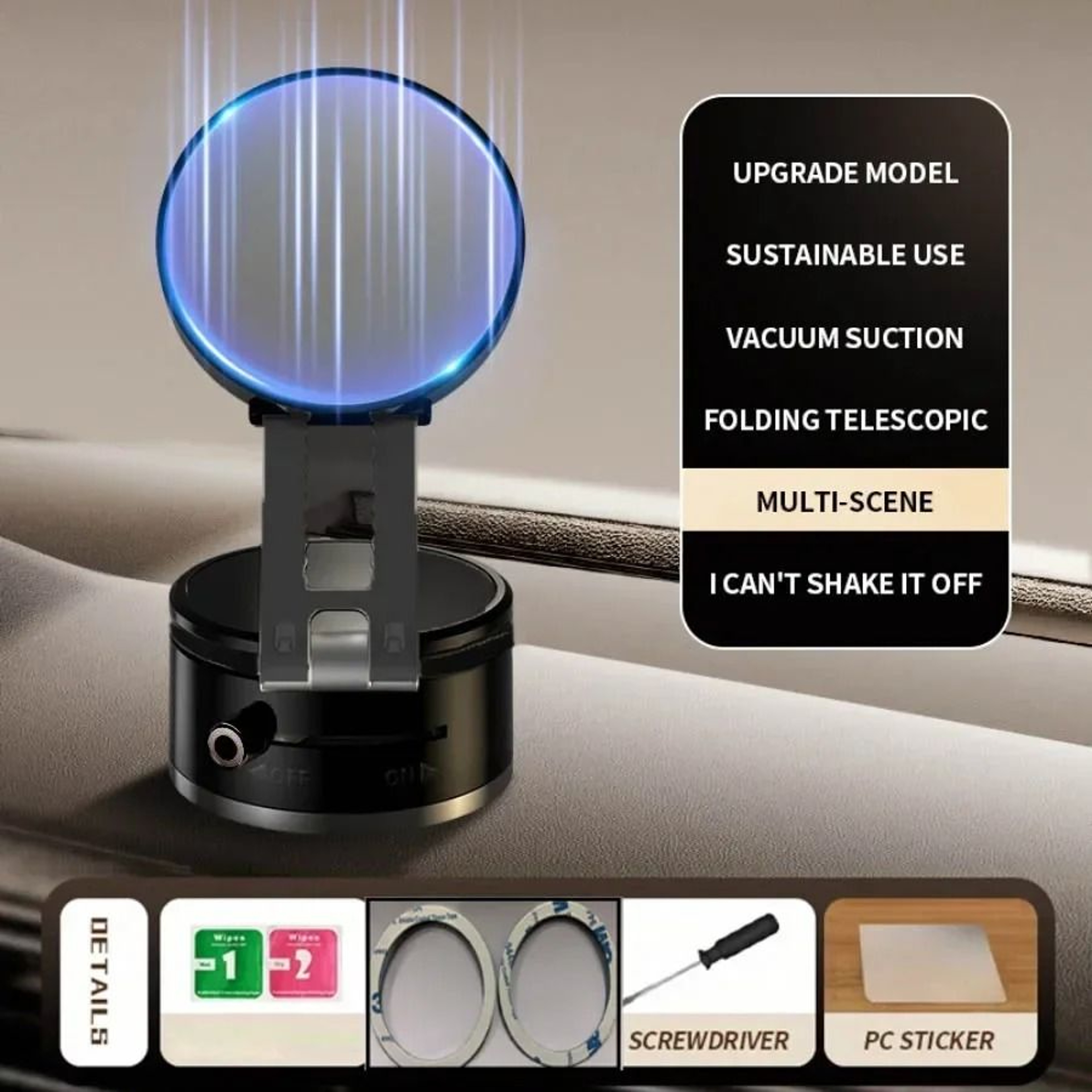 UltraGrip 360 Vacuum Magnetic Car Phone Holder For MagSafe 7