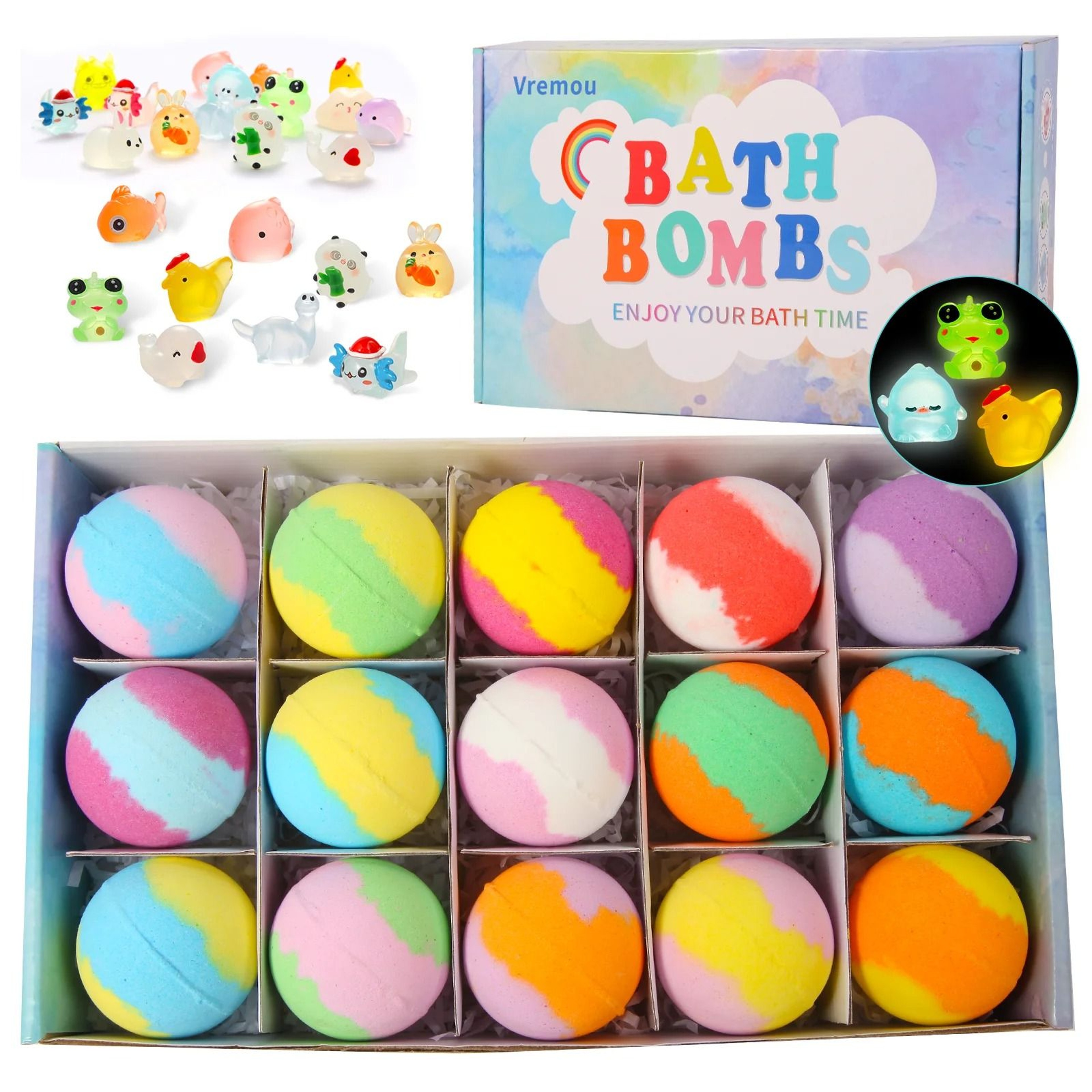 MagicFizz Kids Bath Bombs With Surprise Inside 24 Pack Natural Gift Set 2