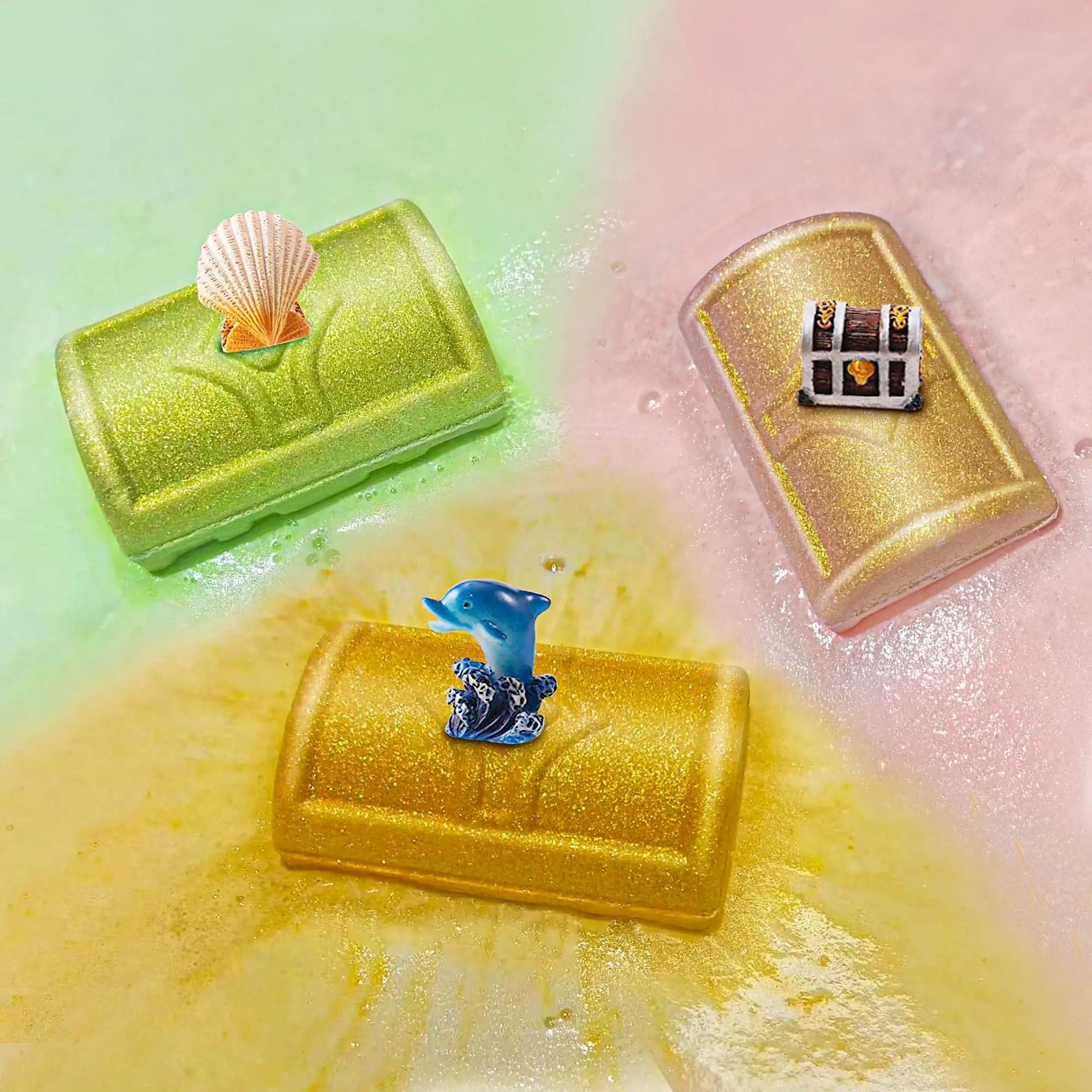 TreasureSplash Kids Bath Bombs With Surprise Toys Inside 9 Pack Gift Set 0