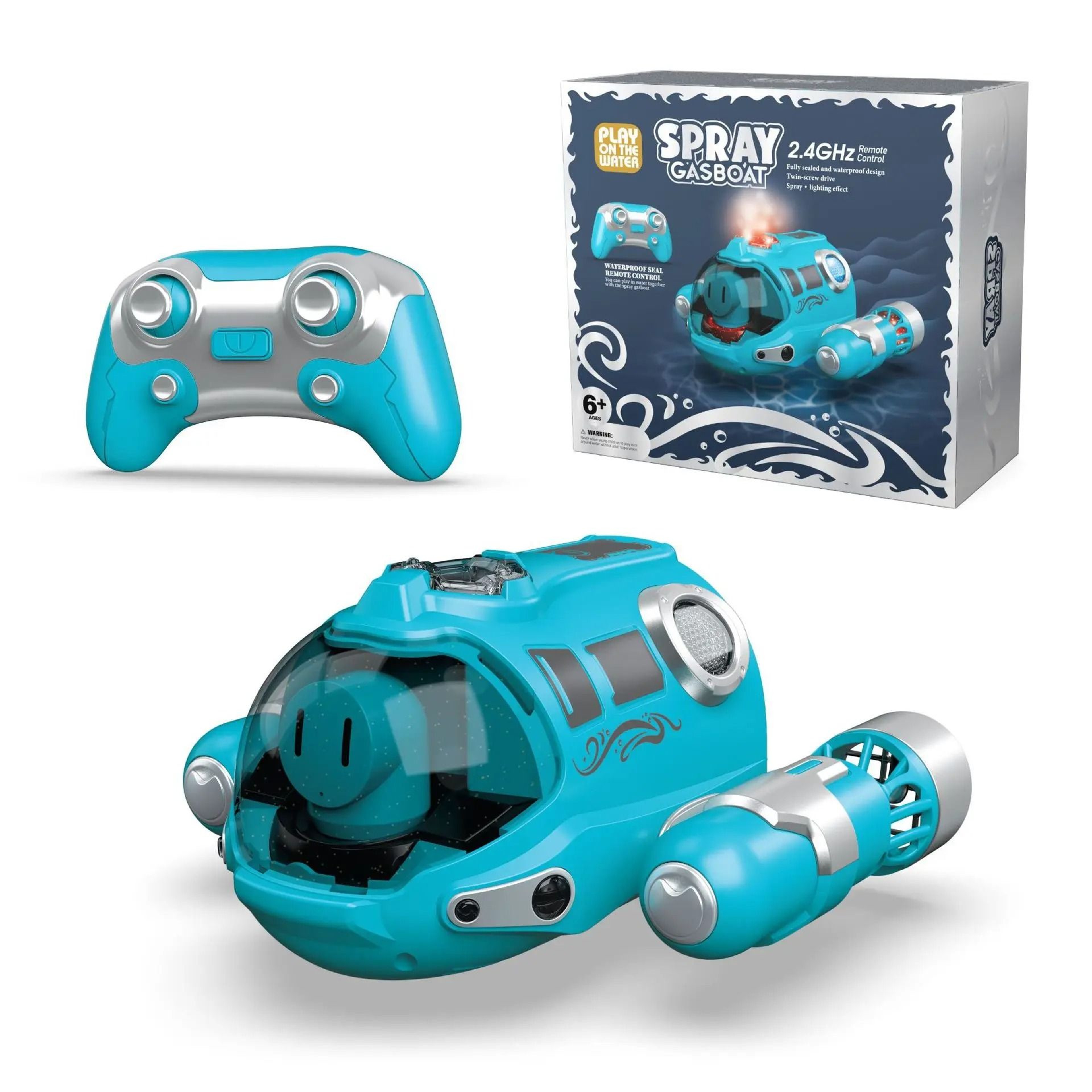 24GHz Remote Control Motorboat Waterproof RC Speed Boat For Kids 3