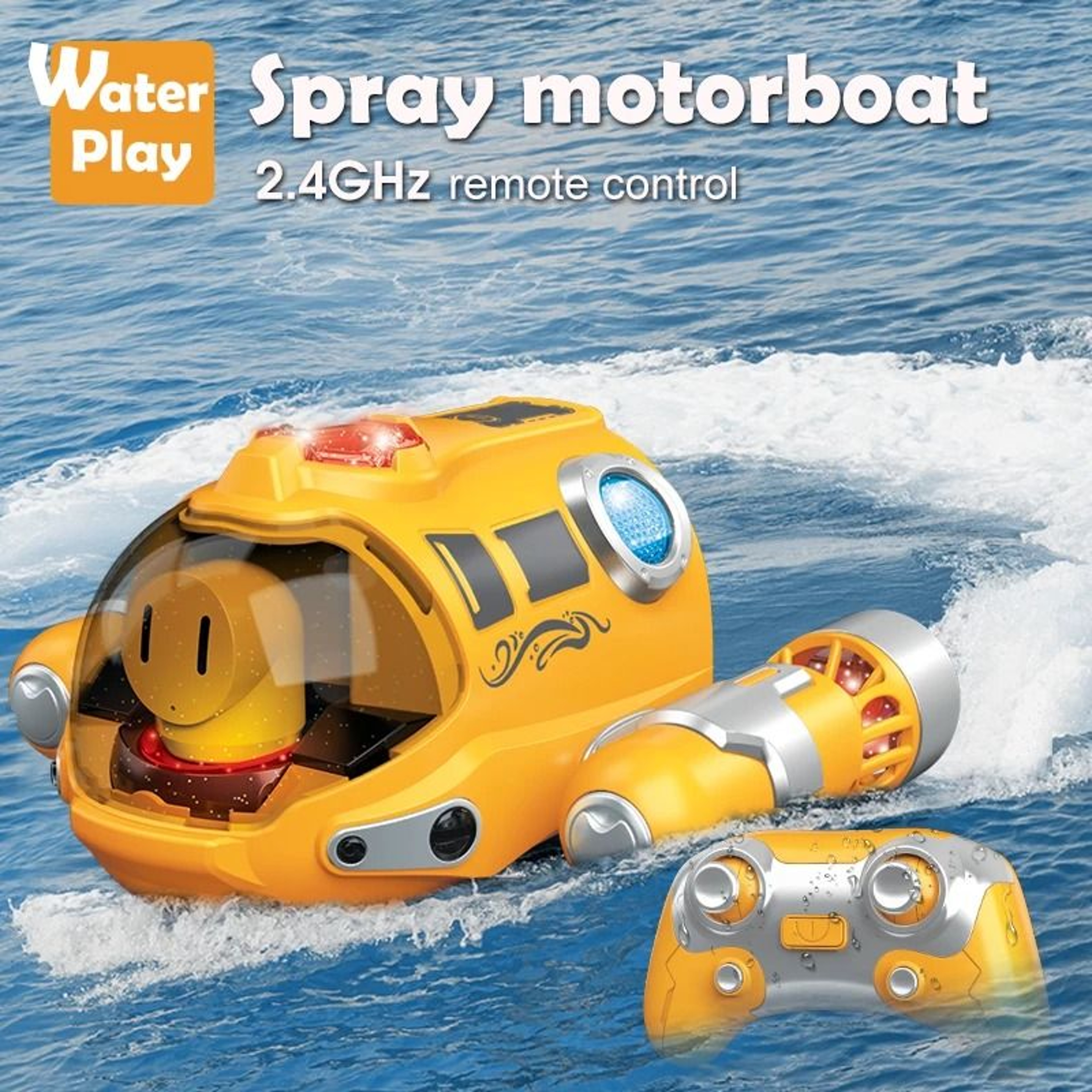 24GHz Remote Control Motorboat Waterproof RC Speed Boat For Kids 0