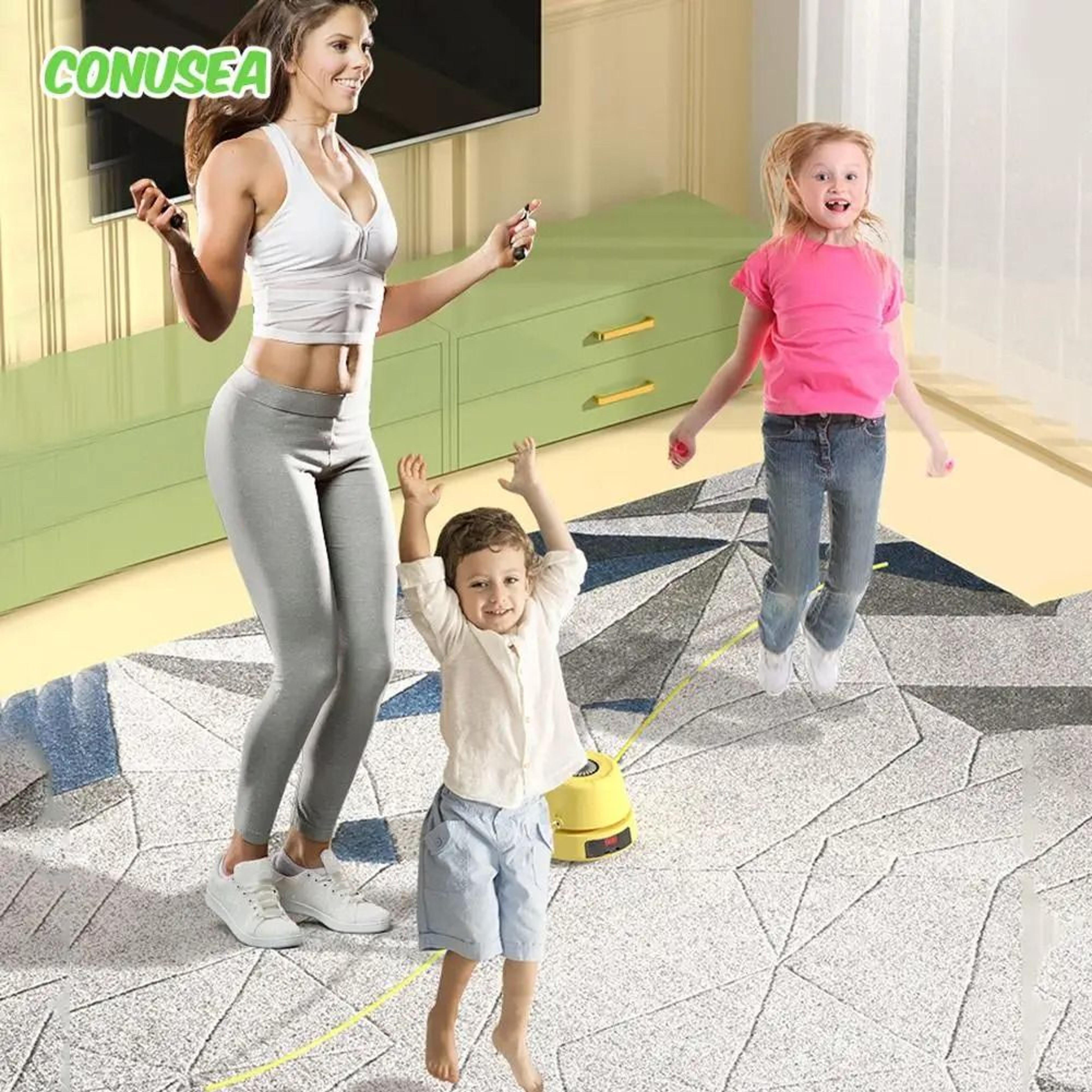 Electric Jump Rope Machine With Digital Counter And Remote Control 5