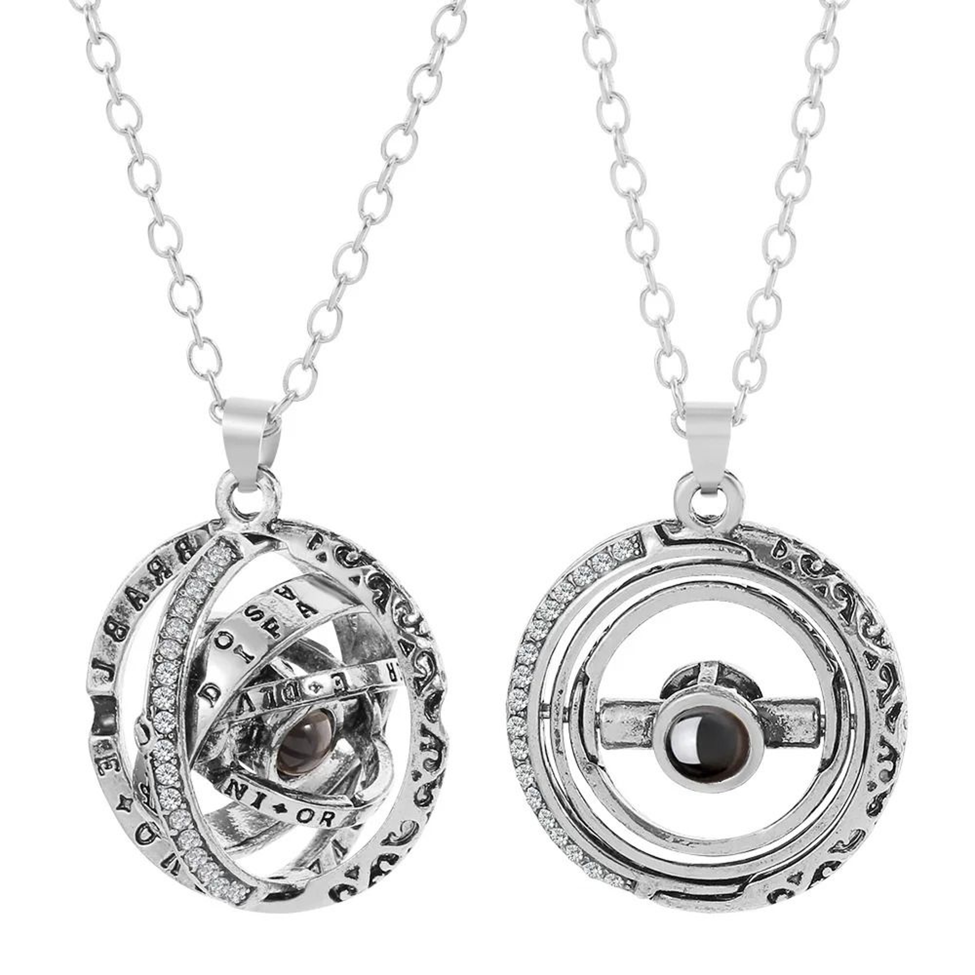 100 Languages I Love You Projection Pendant Necklace For Couples 2