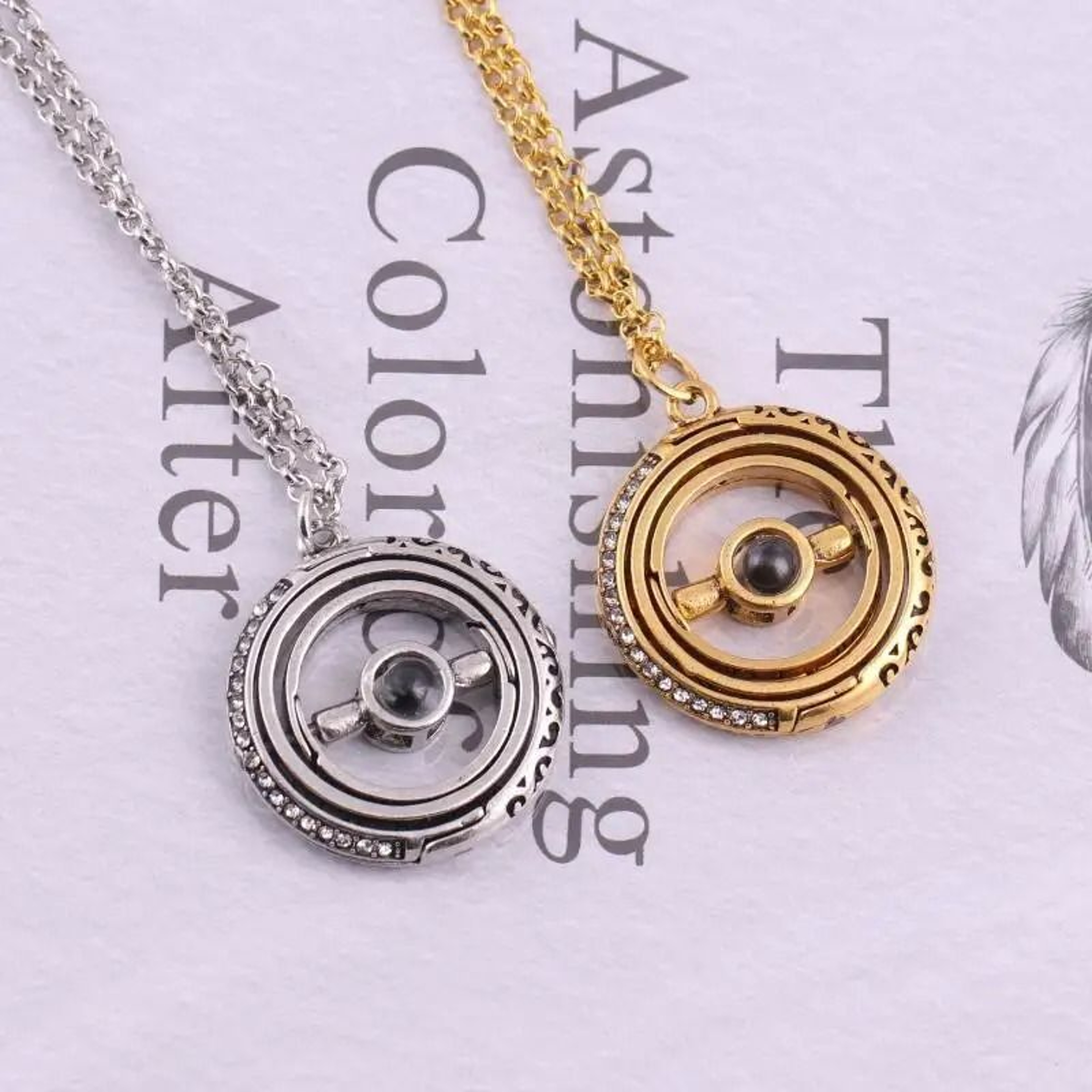 100 Languages I Love You Projection Pendant Necklace For Couples 3