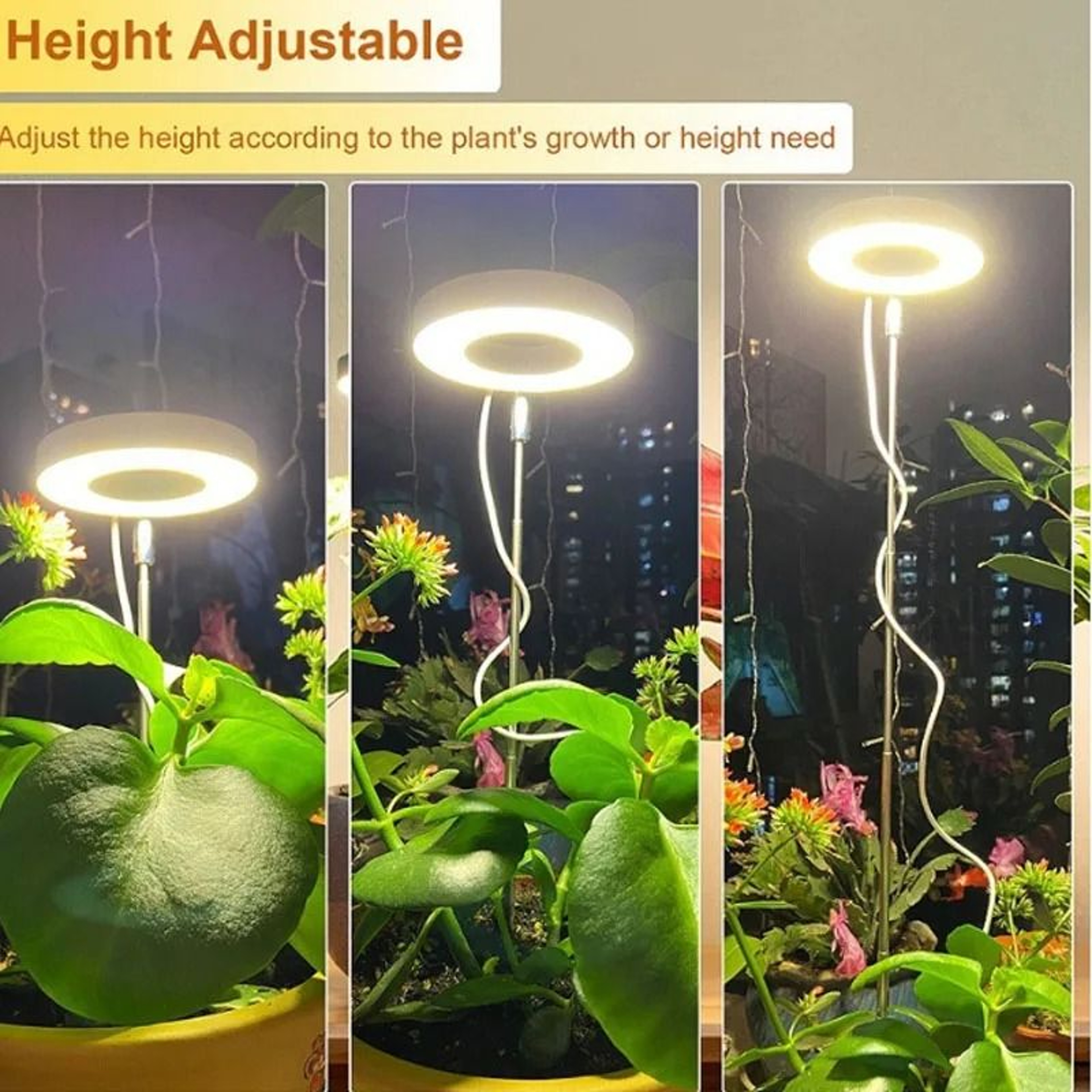 LED Grow Light Full Spectrum Adjustable Dimmable Plant Lamp With Timer 5