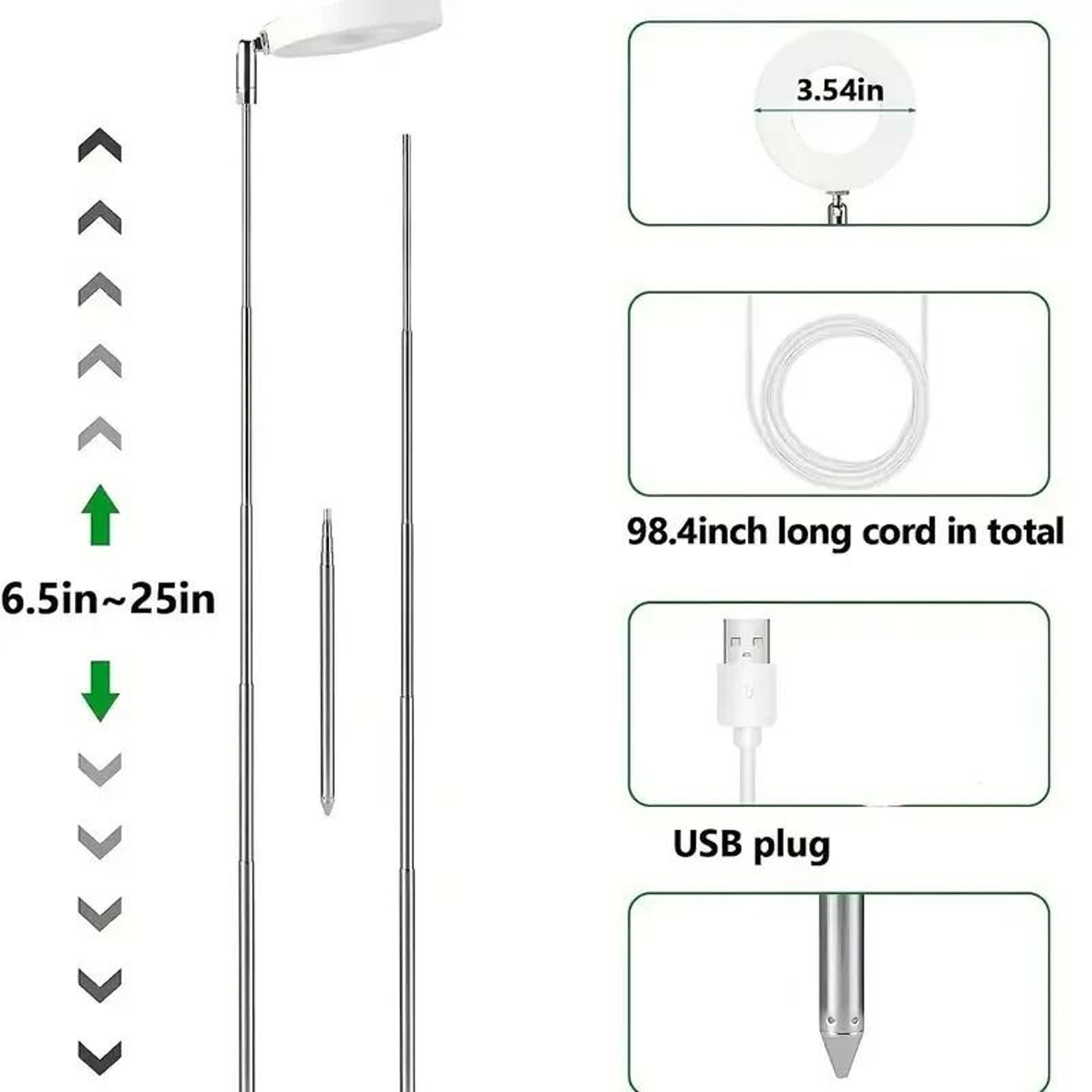LED Grow Light Full Spectrum Adjustable Dimmable Plant Lamp With Timer 6