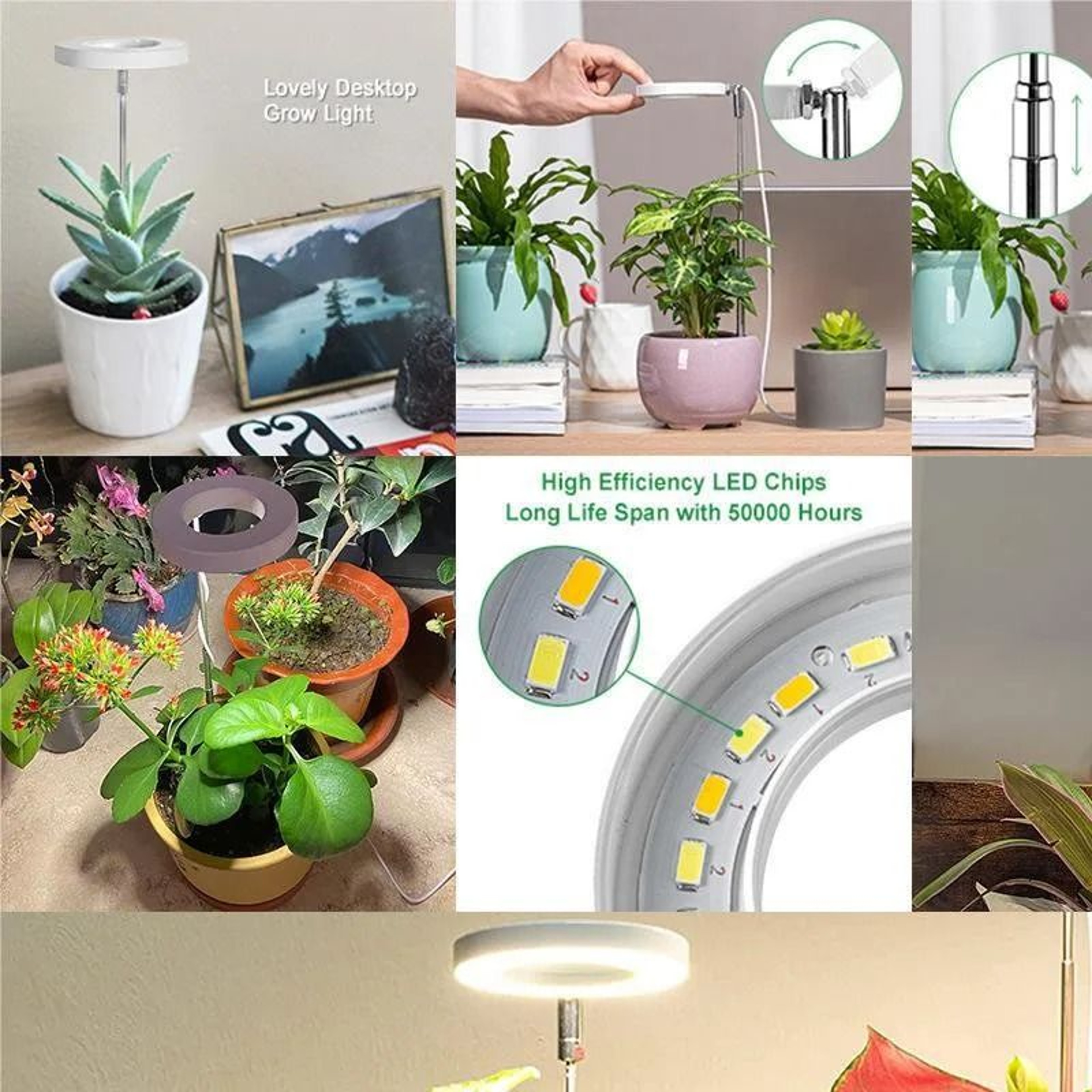 LED Grow Light Full Spectrum Adjustable Dimmable Plant Lamp With Timer 8