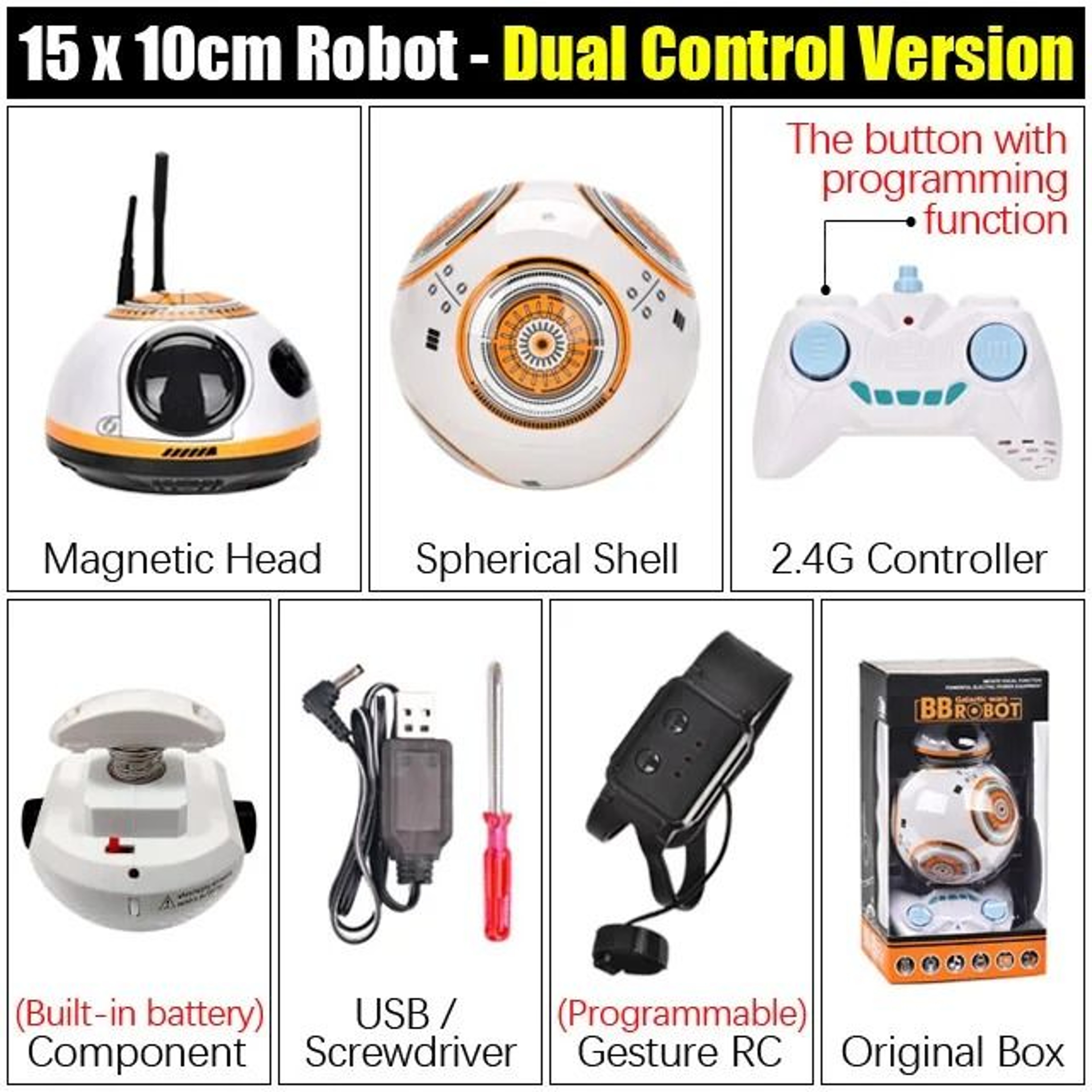 24G Intelligent RC Robot Car With Gesture Control And Sound Effects 7