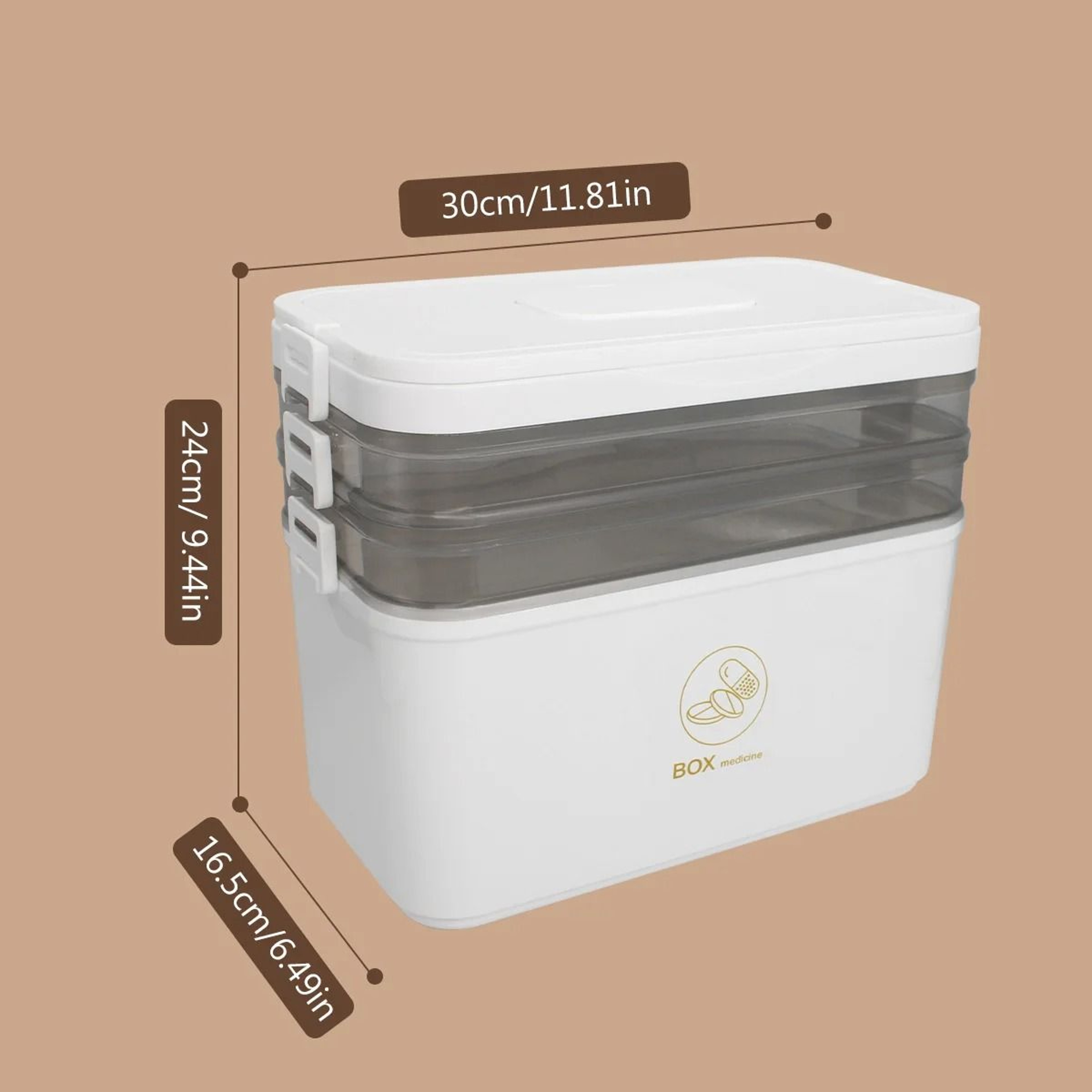 Portable Large Capacity Medicine Box Multi Layer First Aid Organizer 1