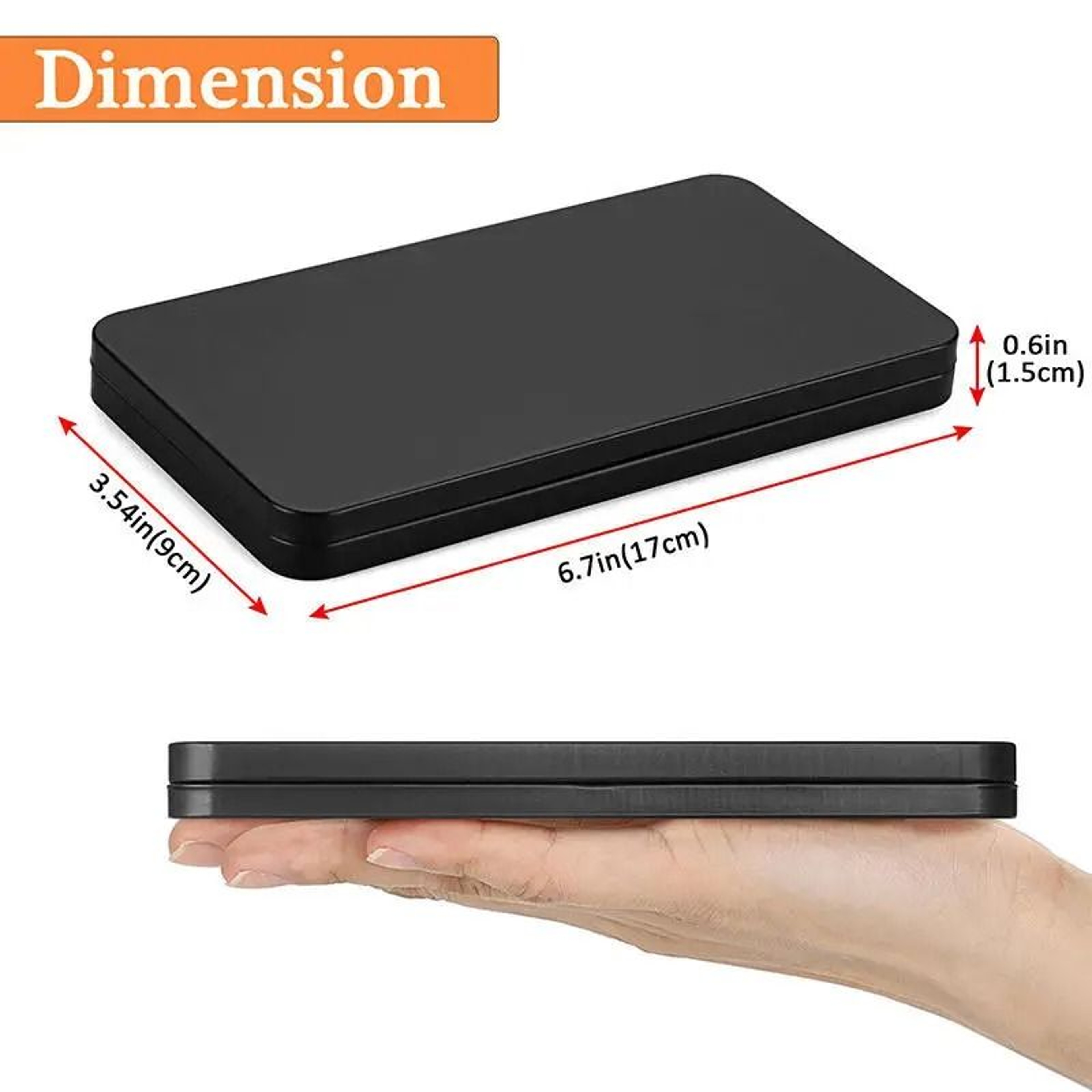 Portable Metal Cash Storage Box Paper Money Holder Tray 2