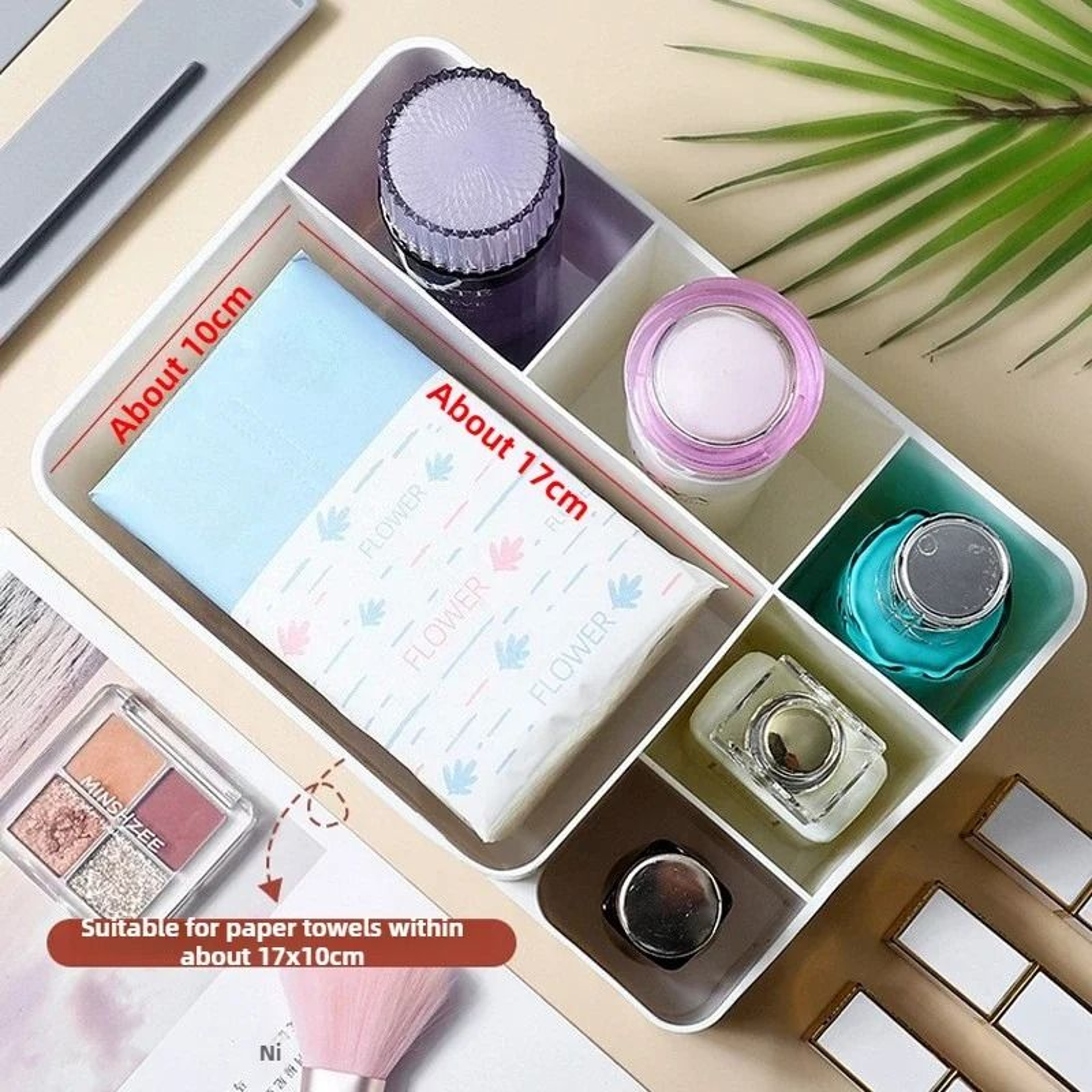 Multifunctional Desktop Tissue Storage Box With Remote Organizer 8