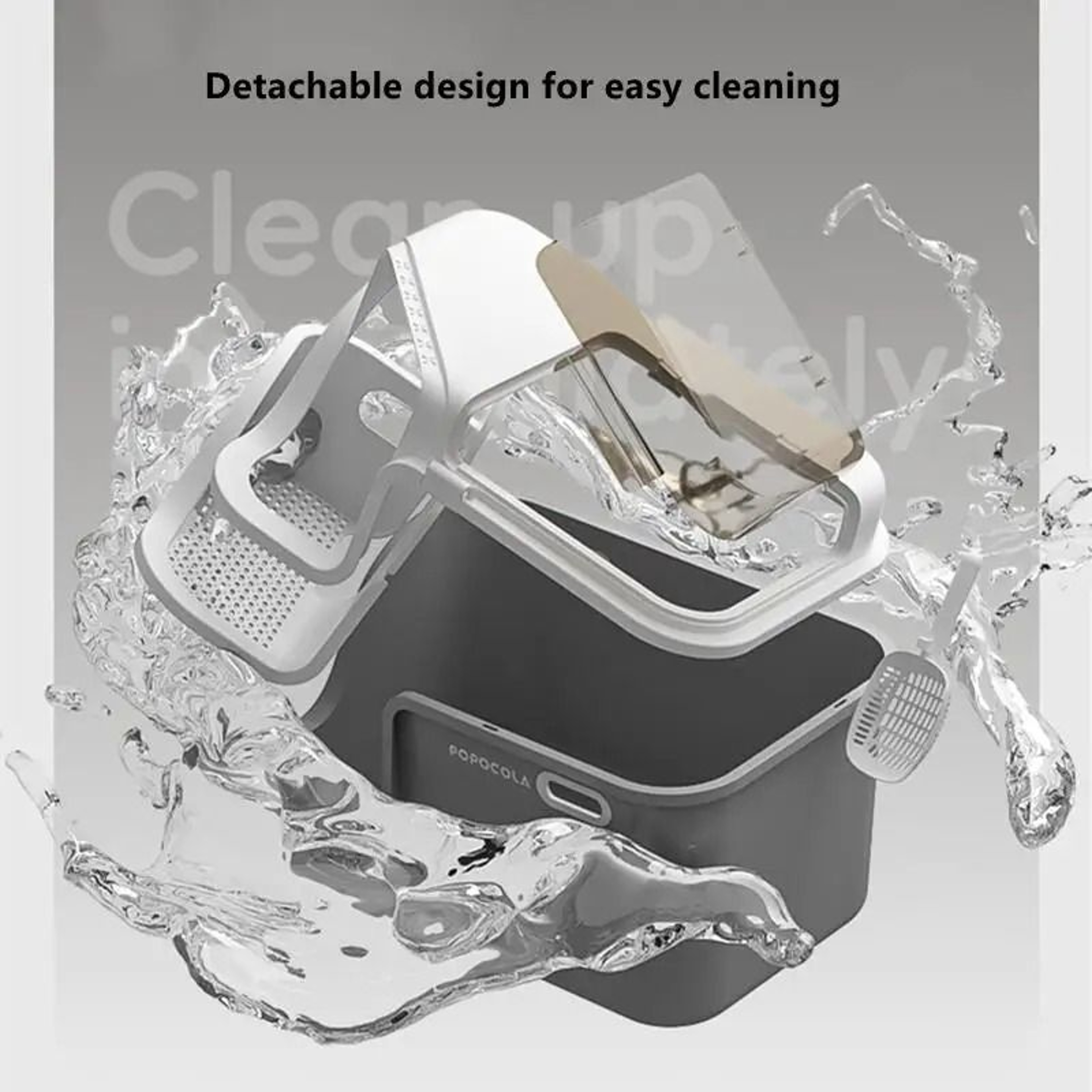 Large Enclosed Cat Litter Box With Corridor Design And Lid 3
