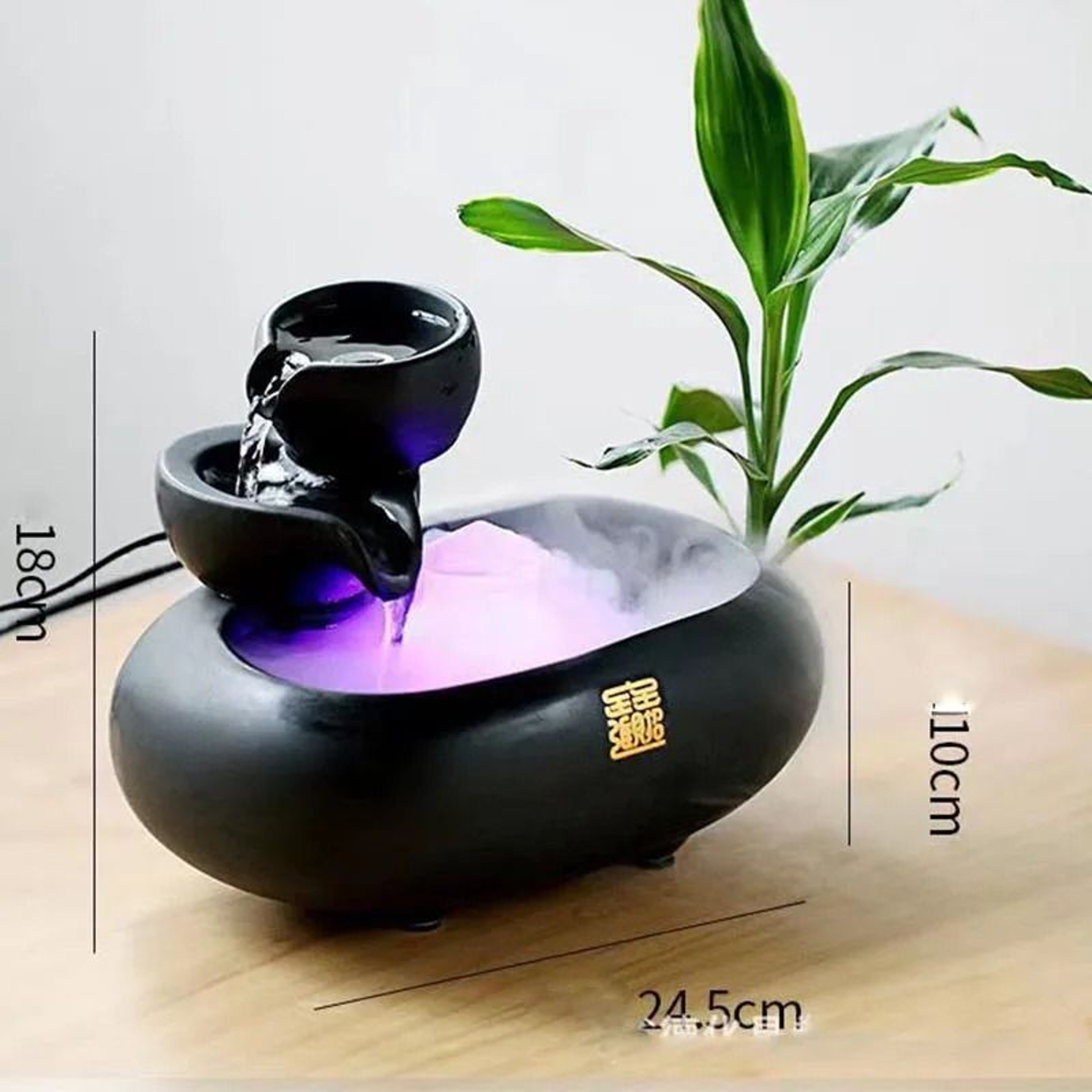 Ceramic Tabletop Waterfall Fountain For Home And Office Decor 6