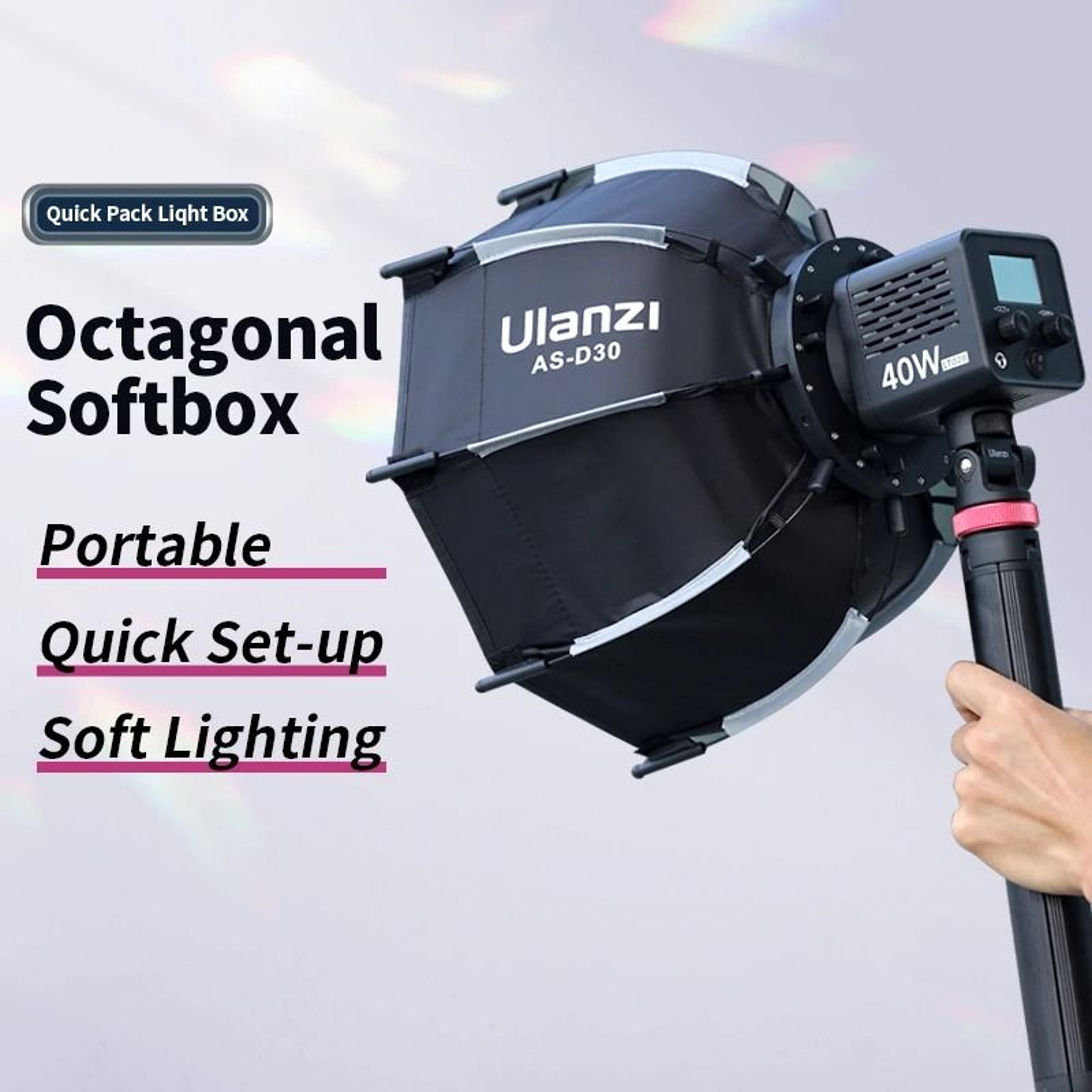 Ulanzi AS D30 30cm Octagonal Softbox With Mini Bowens Mount 5