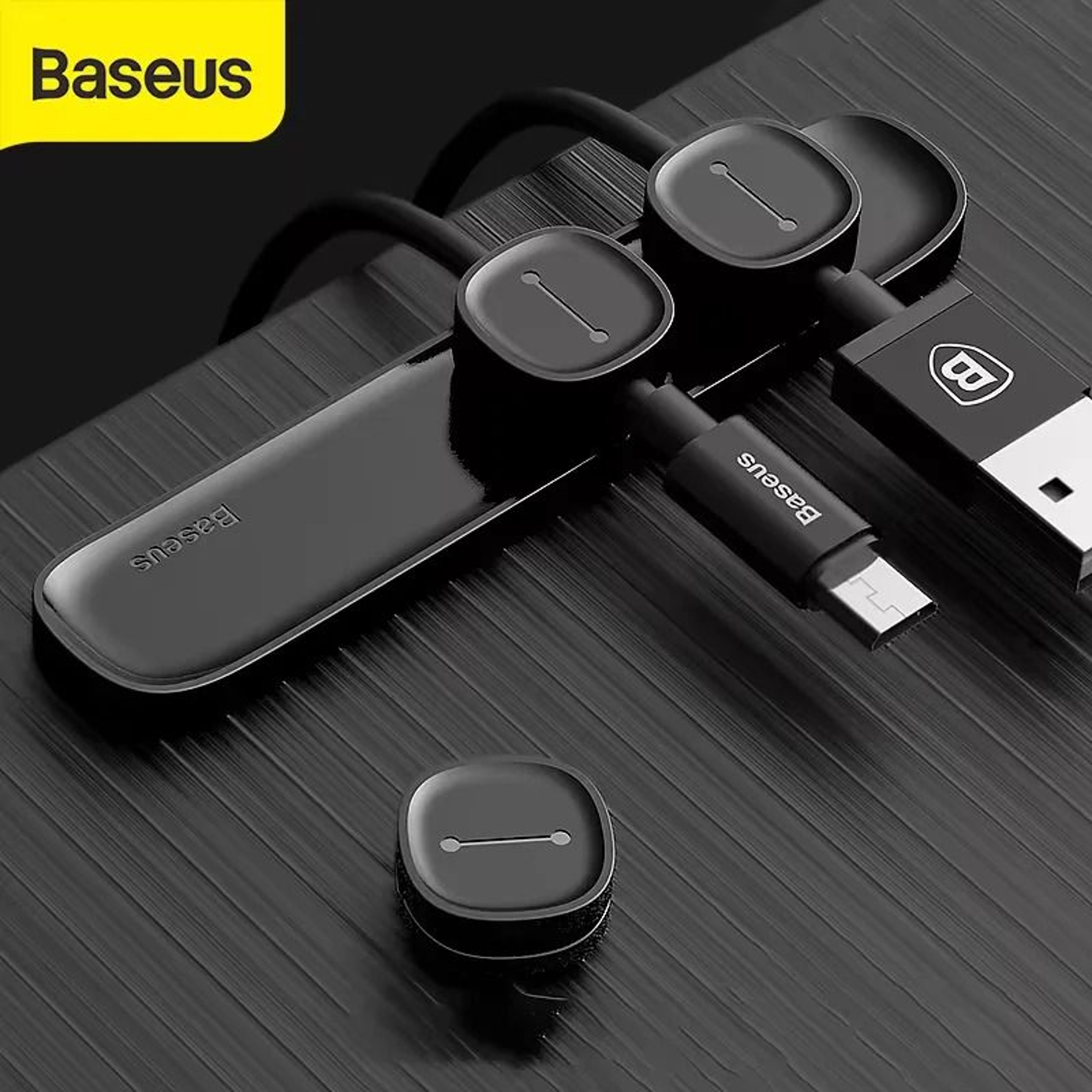 Baseus Magnetic Cable Clip Desktop Organizer For USB And Charging Cables 11