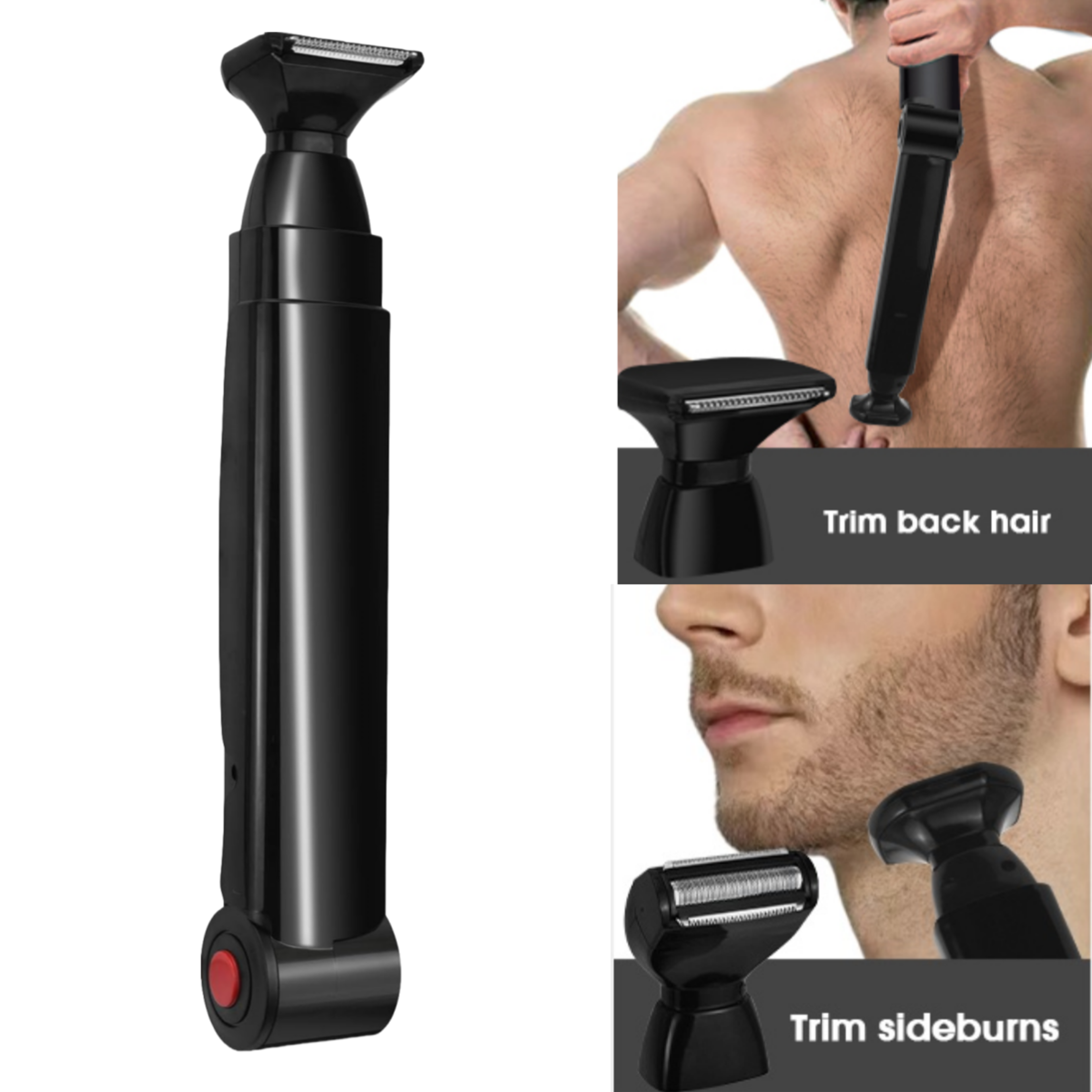 Electric Back Shaver For Men  Rechargeable Groomer With Foldable Handle For Easy Use 1