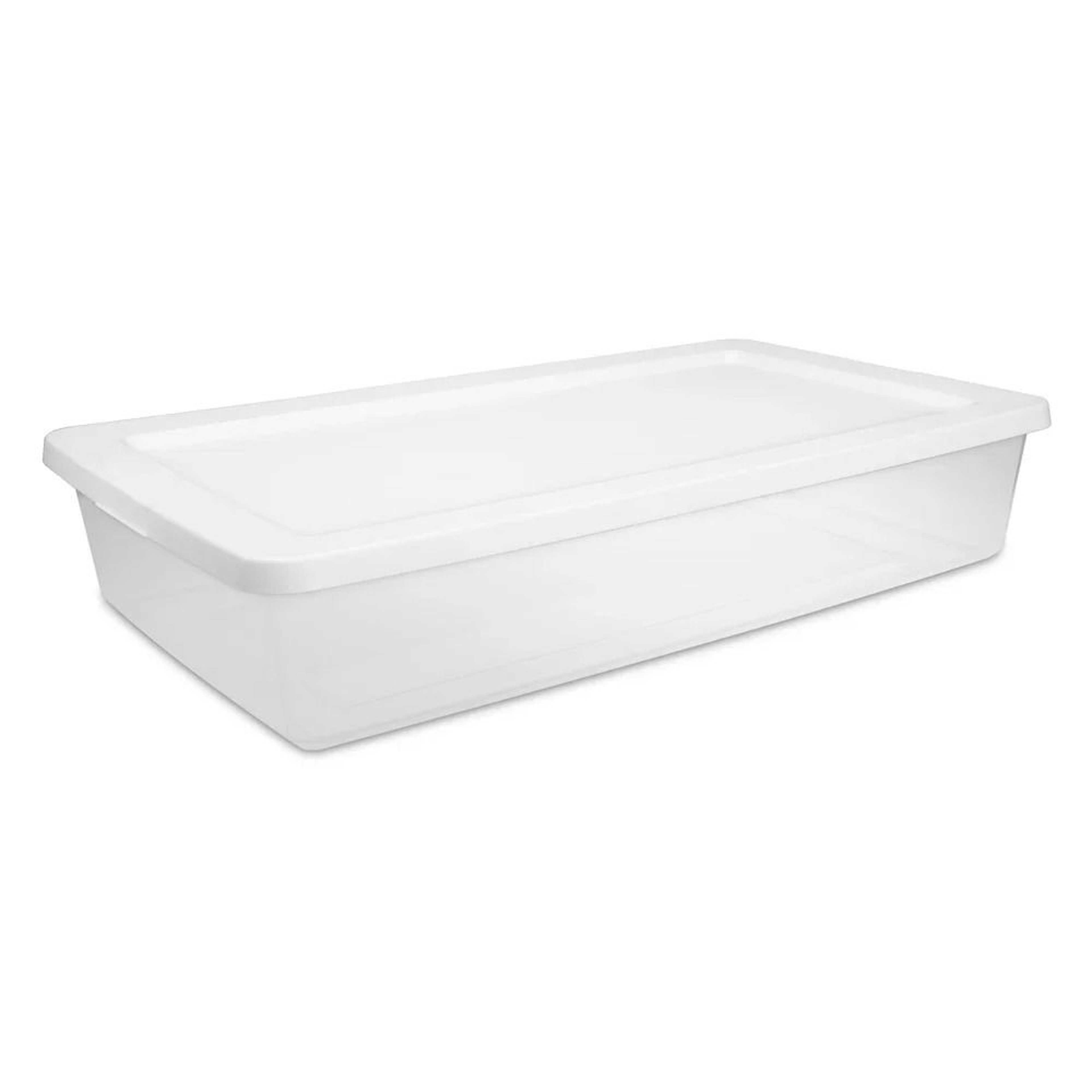 41 Qt Clear Plastic Storage Bin With Snap On Lid 0